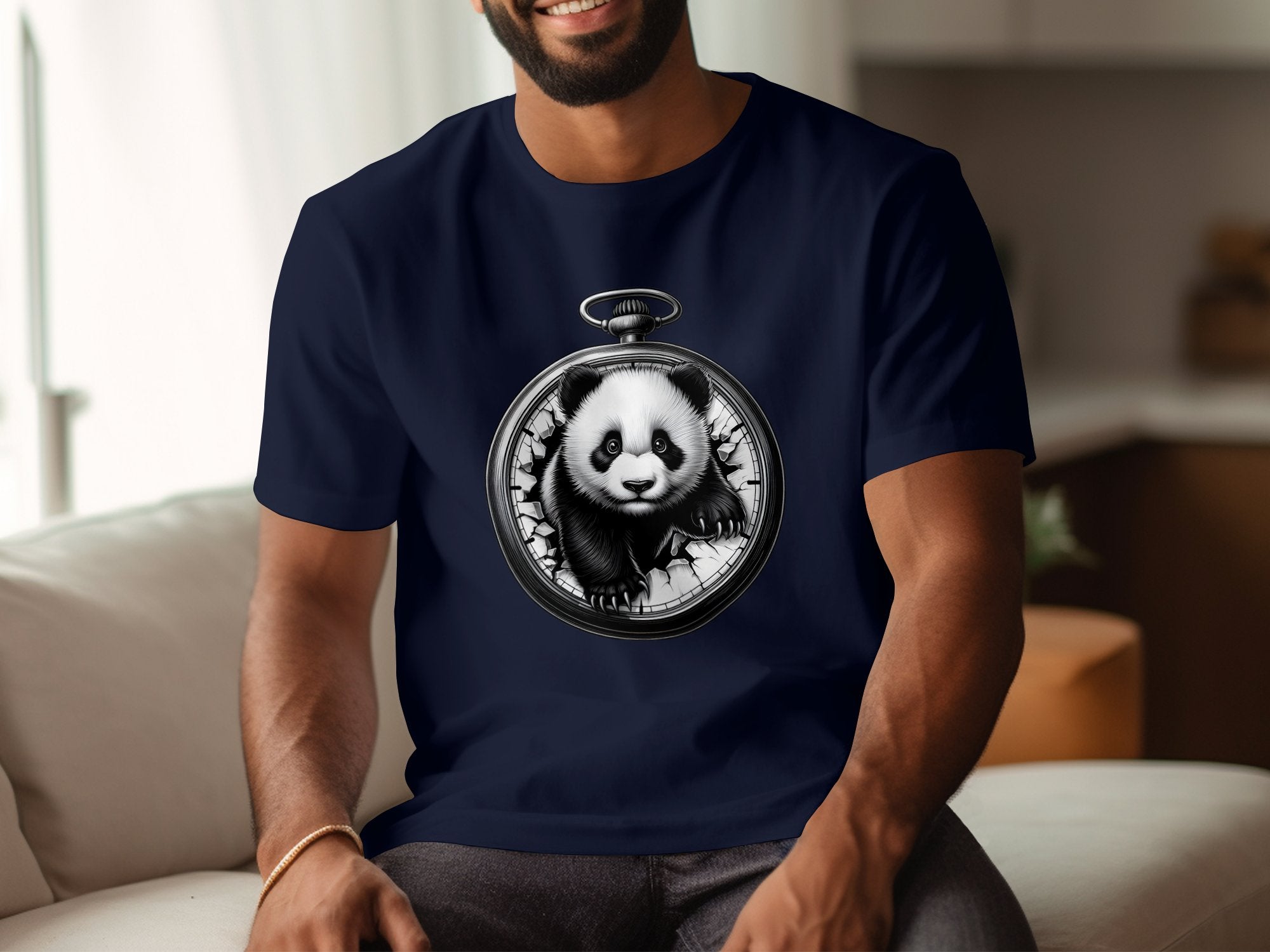 Panda - Coloured Gildan T-Shirt Realistic Animal Talisman Unisex Cute Tee Graphic Design