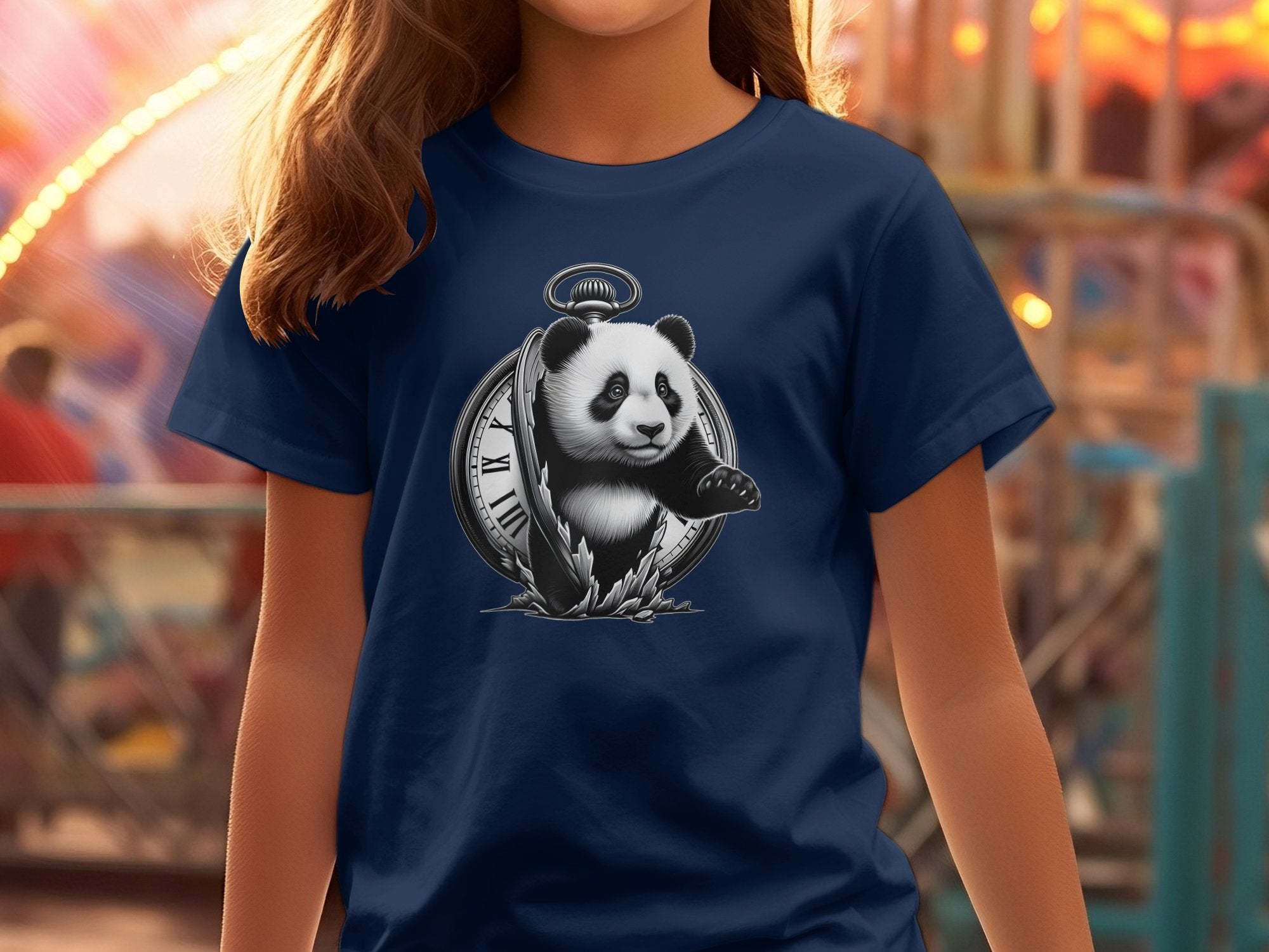 Panda - Coloured Kids T-Shirt Realistic Animal Talisman Unisex Cute Tee Graphic Design