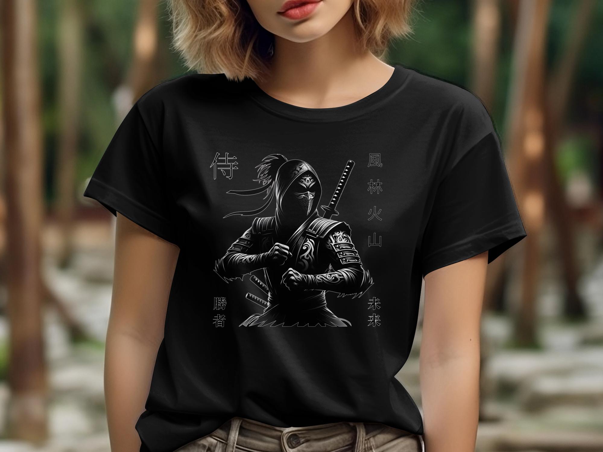 Samurai Ninja - Coloured Gildan T-Shirt Japanese Talisman Unisex Cultural Symbolic Graphic Design