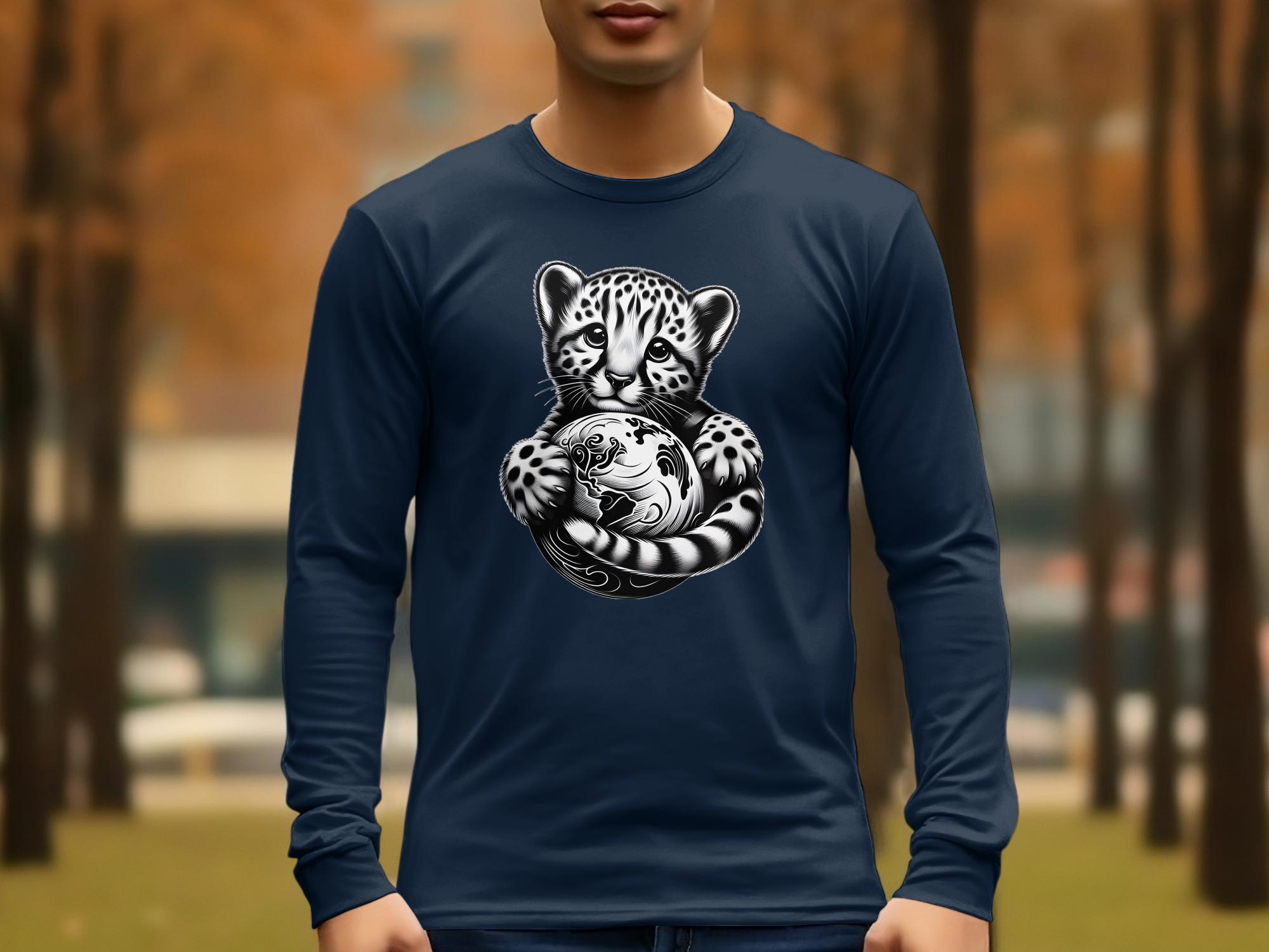 Cheetah World - Coloured Gildan Long Sleeve Realistic Animal Talisman Unisex Cute Tee Graphic Design