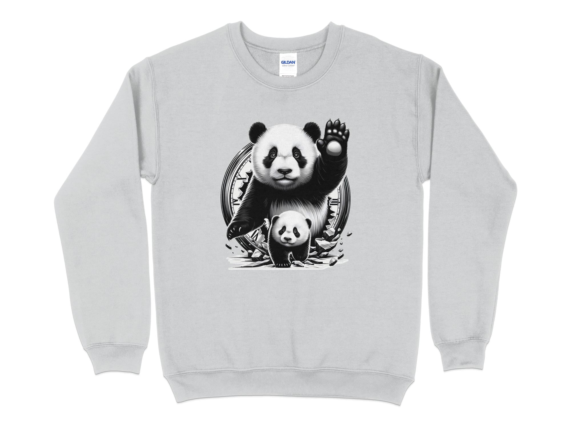 Panda - Coloured Gildan Sweatshirt Realistic Animal Talisman Unisex Cute Tee Graphic Design