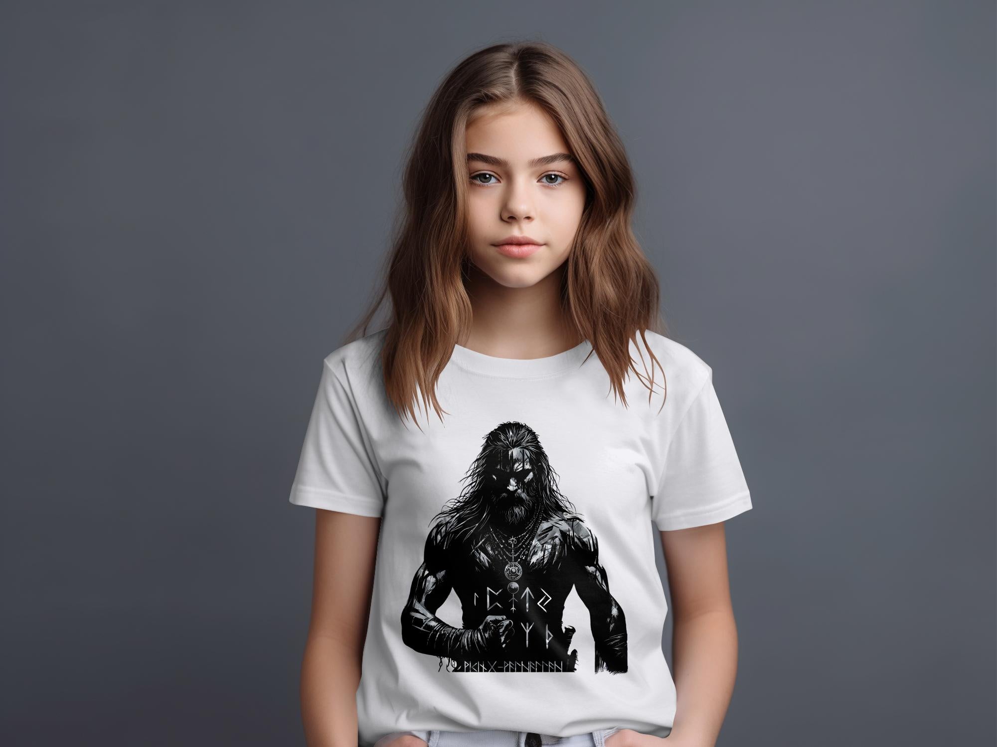 Viking Conviction- Coloured Gildan Kids T Shirt Norse Talisman Unisex Valhalla Tee