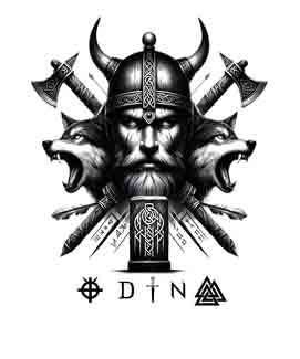 Viking Odins Wolves- Digital Art Collection | PNG, JPEG & SVG | Instant Tattoo Download