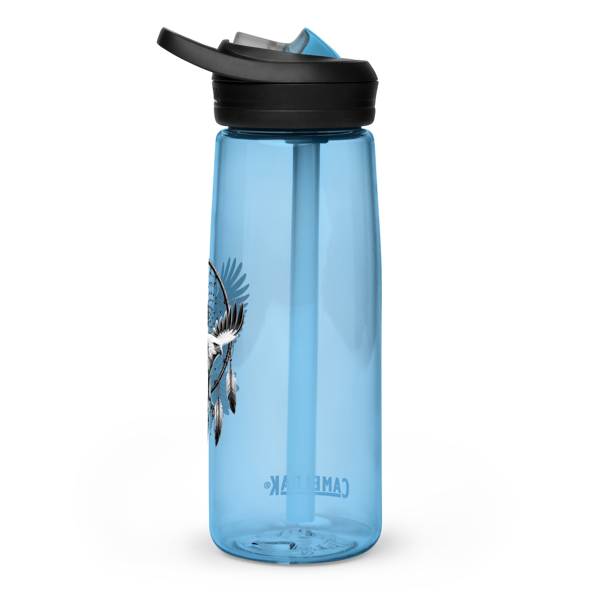 Dreamcatcher Eagle – Sports Water Bottle Realistic Native American Talisman Mythology Graphic Design