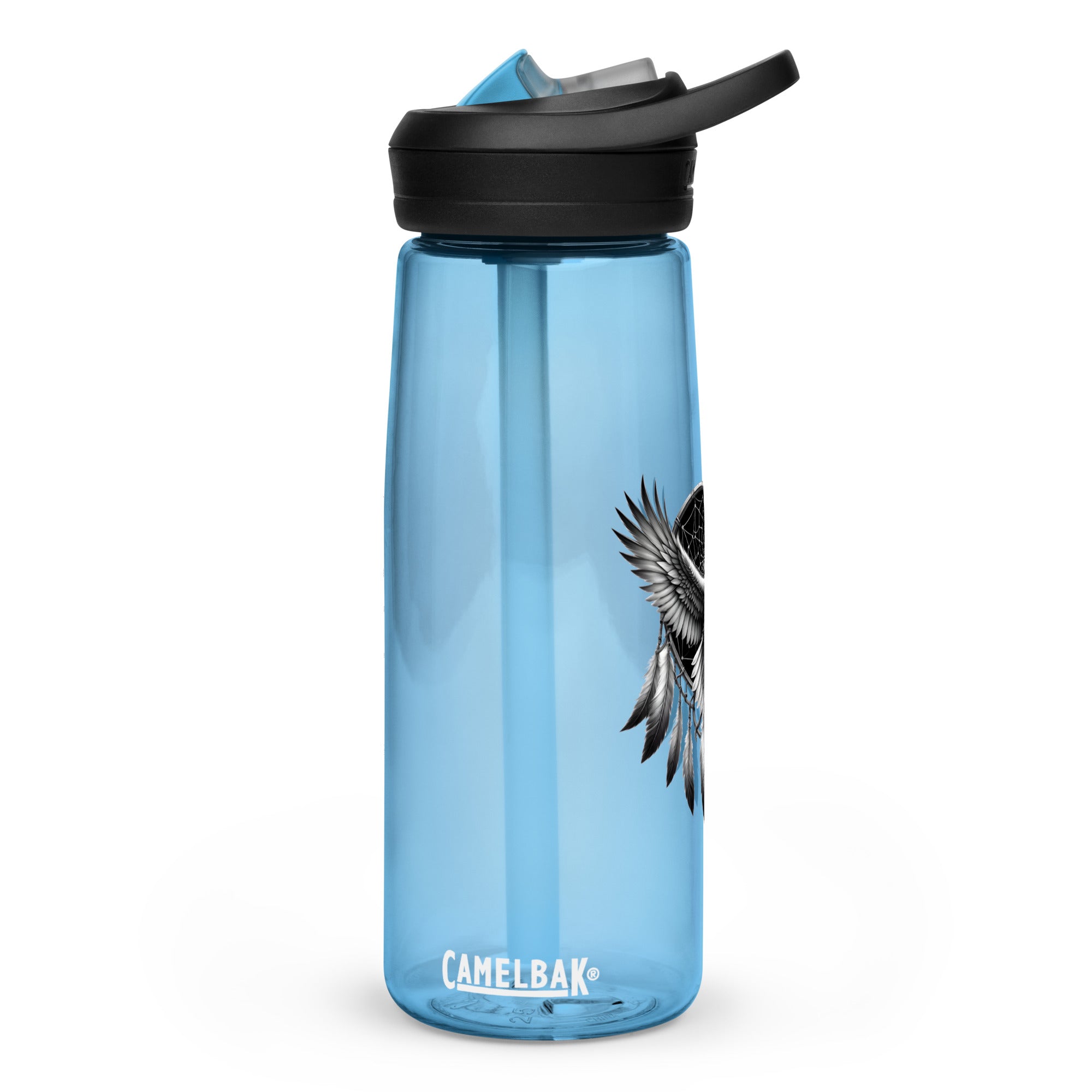 Dreamcatcher Eagle – Sports Water Bottle Realistic Native American Talisman Mythology Graphic Design