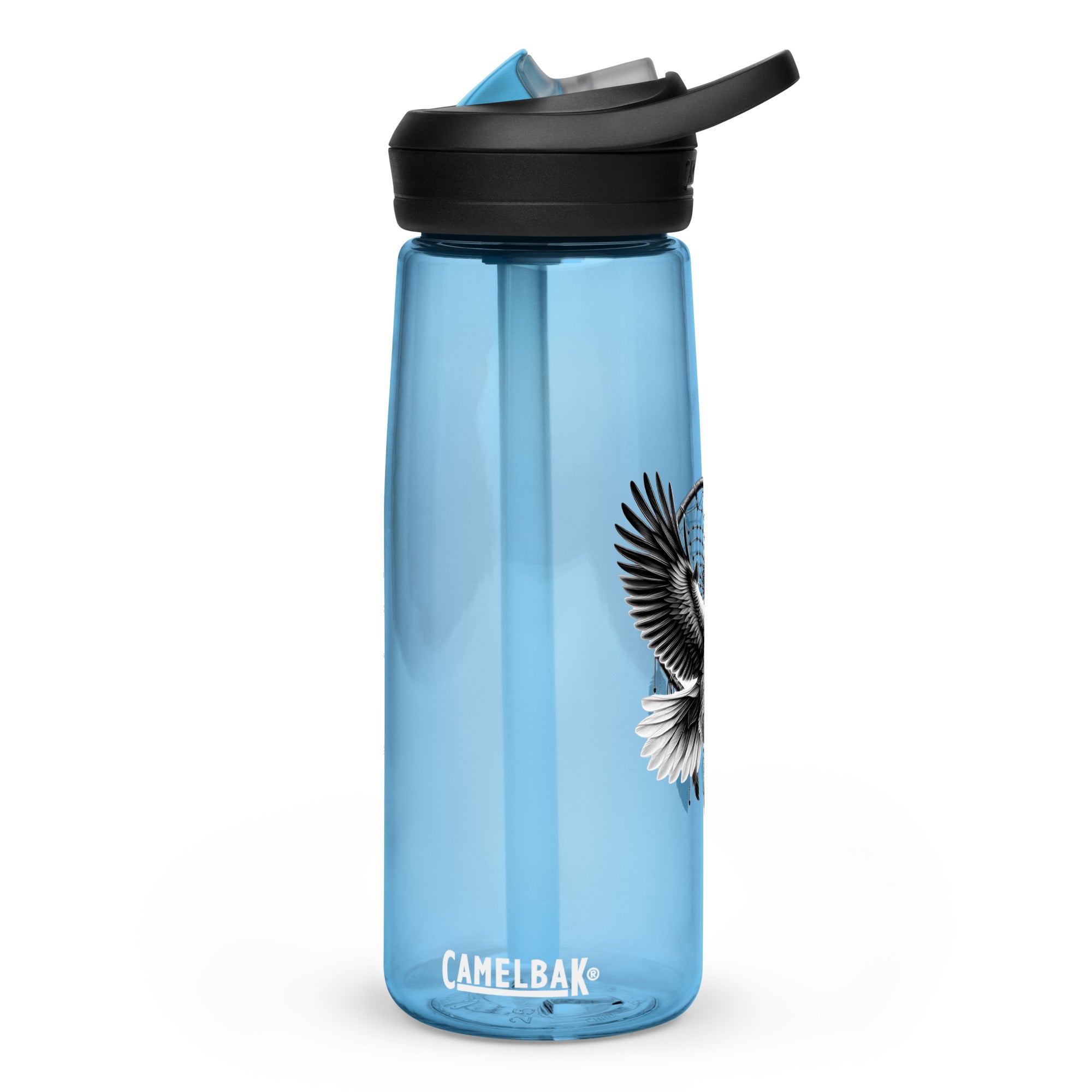 Dreamcatcher Eagle – Sports Water Bottle Realistic Native American Talisman Mythology Graphic Design