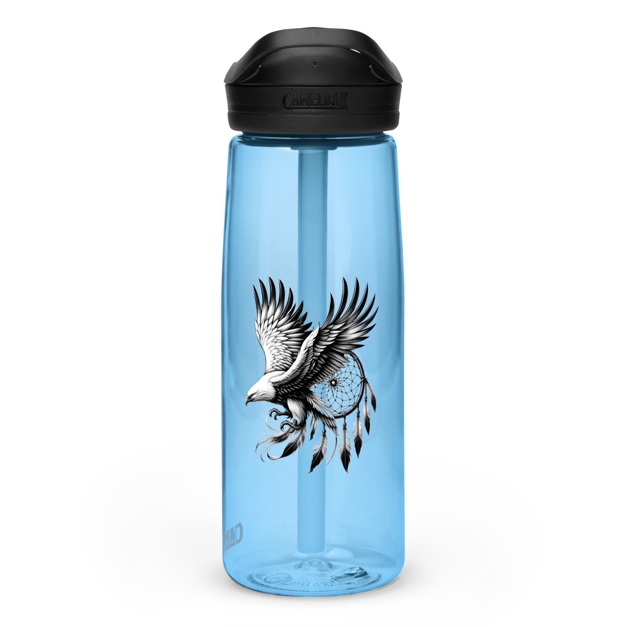 Dreamcatcher Eagle – Sports Water Bottle Realistic Native American Talisman Mythology Graphic Design