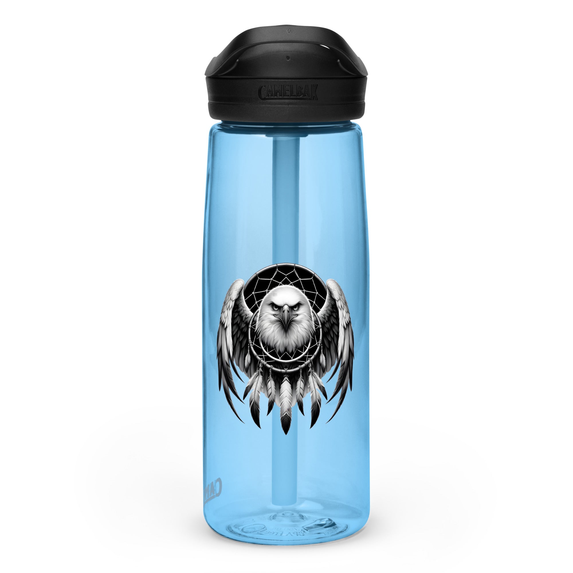 Dreamcatcher Eagle – Sports Water Bottle Realistic Native American Talisman Mythology Graphic Design