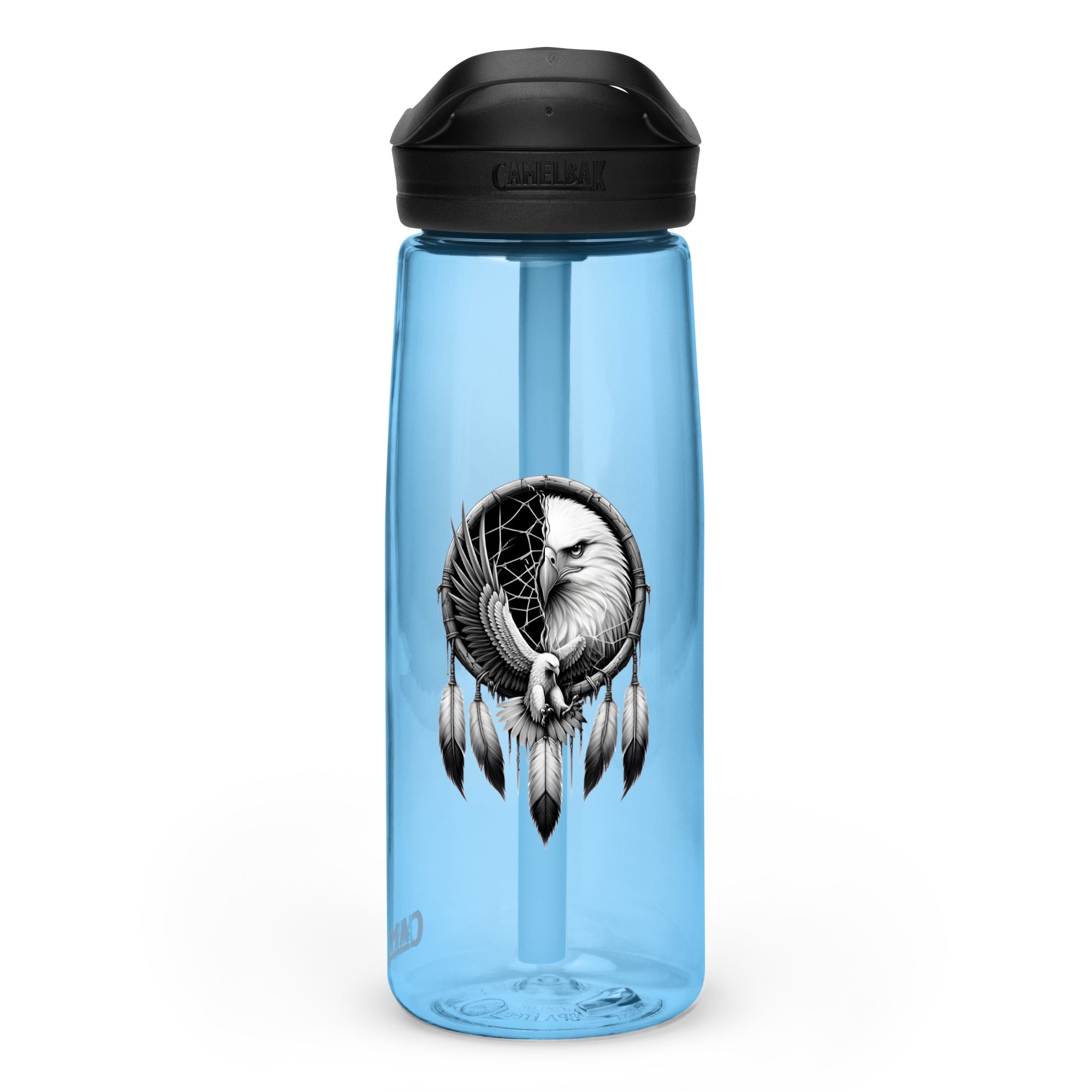 Dreamcatcher Eagle – Sports Water Bottle Realistic Native American Talisman Mythology Graphic Design