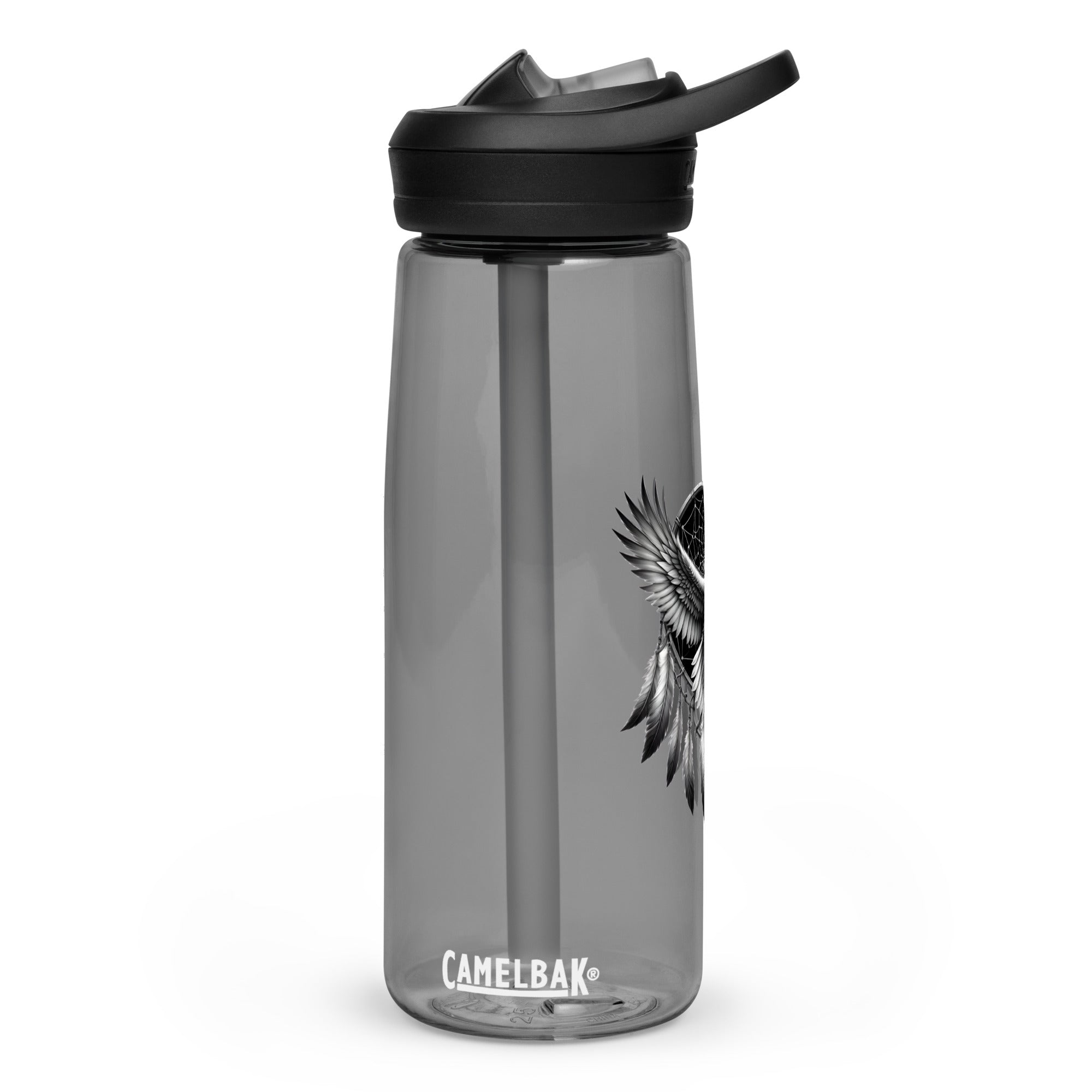 Dreamcatcher Eagle – Sports Water Bottle Realistic Native American Talisman Mythology Graphic Design