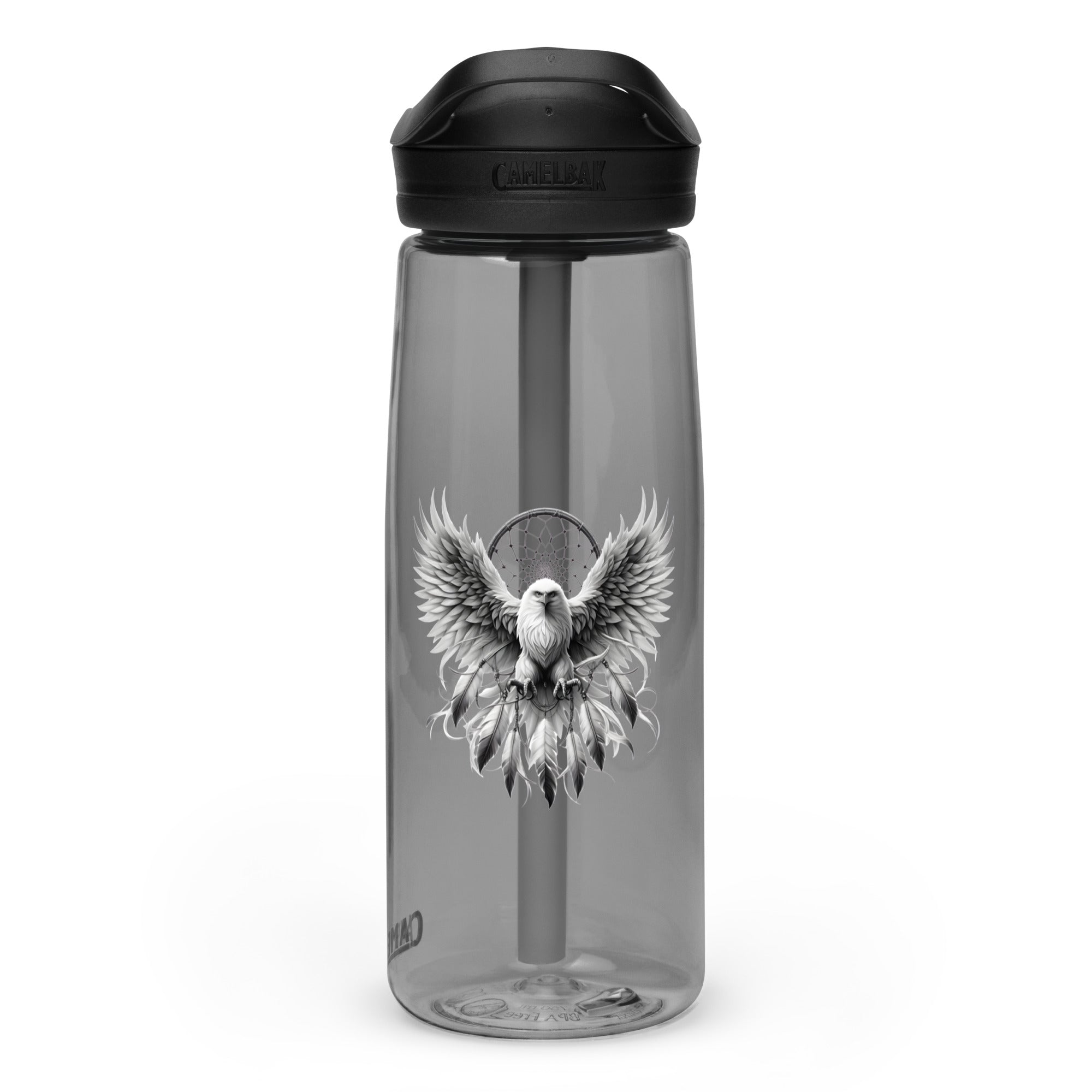 Dreamcatcher Eagle – Sports Water Bottle Realistic Native American Talisman Mythology Graphic Design