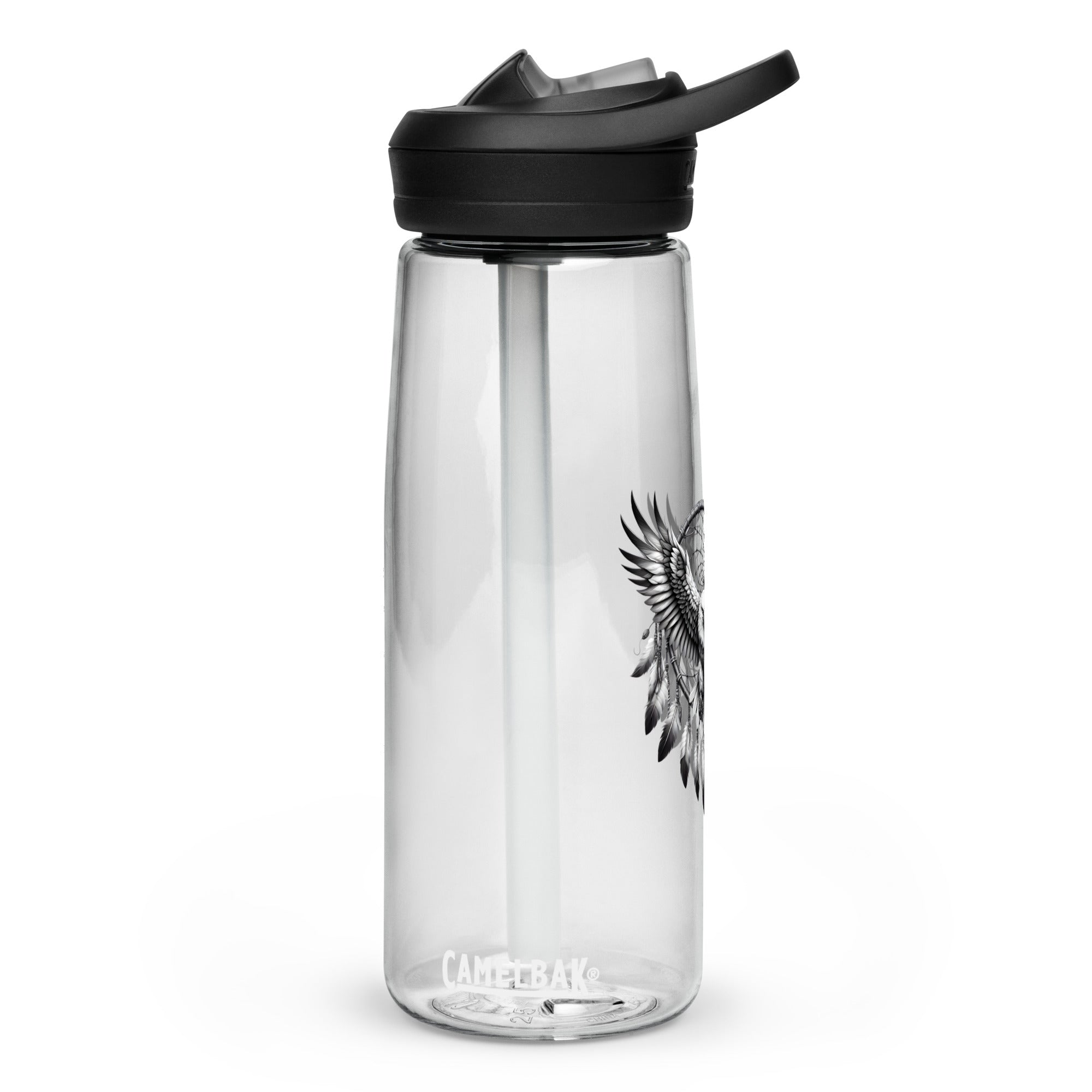 Dreamcatcher Eagle – Sports Water Bottle Realistic Native American Talisman Mythology Graphic Design