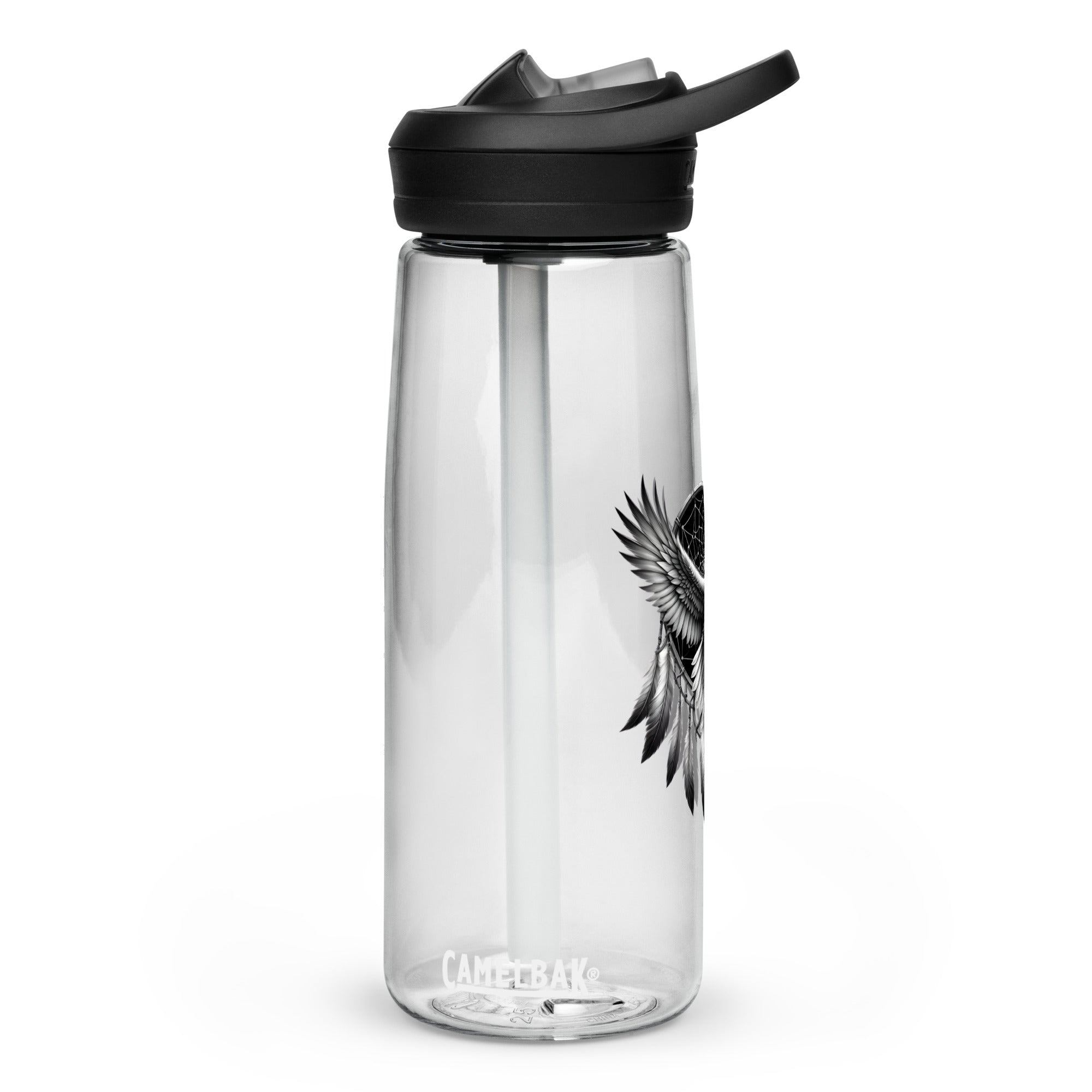 Dreamcatcher Eagle – Sports Water Bottle Realistic Native American Talisman Mythology Graphic Design