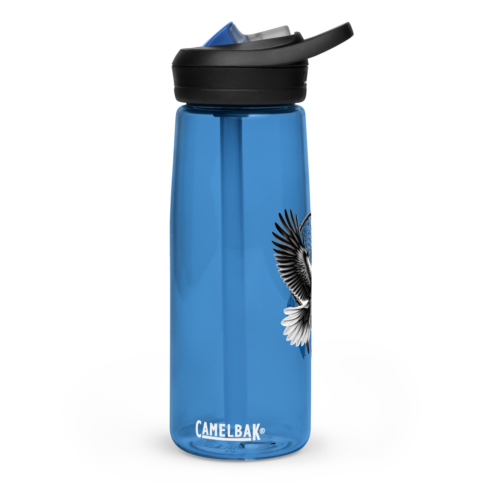 Dreamcatcher Eagle – Sports Water Bottle Realistic Native American Talisman Mythology Graphic Design