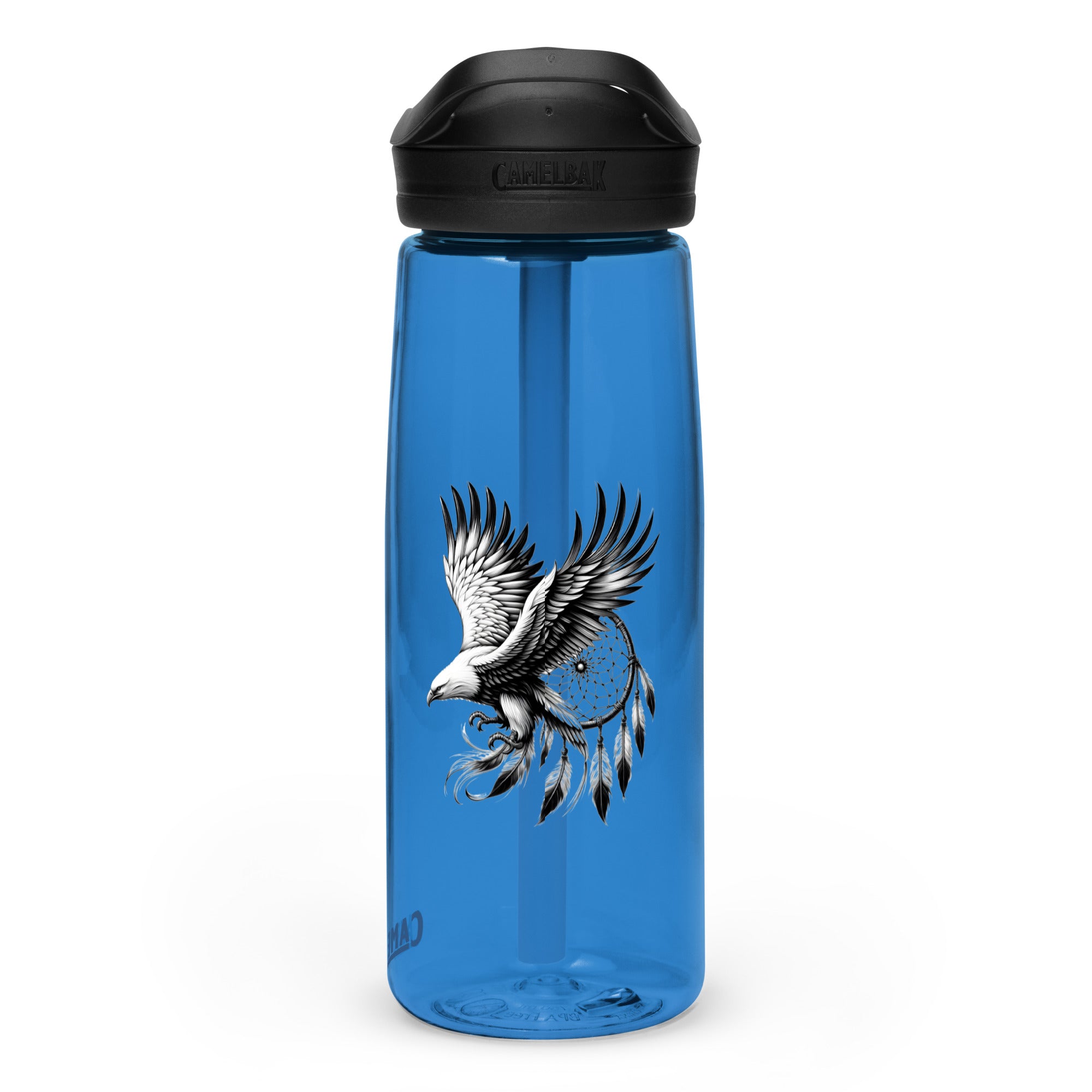 Dreamcatcher Eagle – Sports Water Bottle Realistic Native American Talisman Mythology Graphic Design