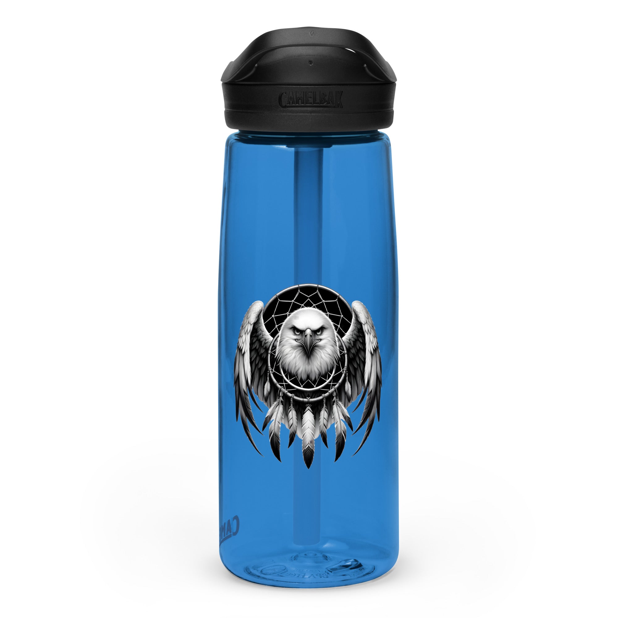 Dreamcatcher Eagle – Sports Water Bottle Realistic Native American Talisman Mythology Graphic Design