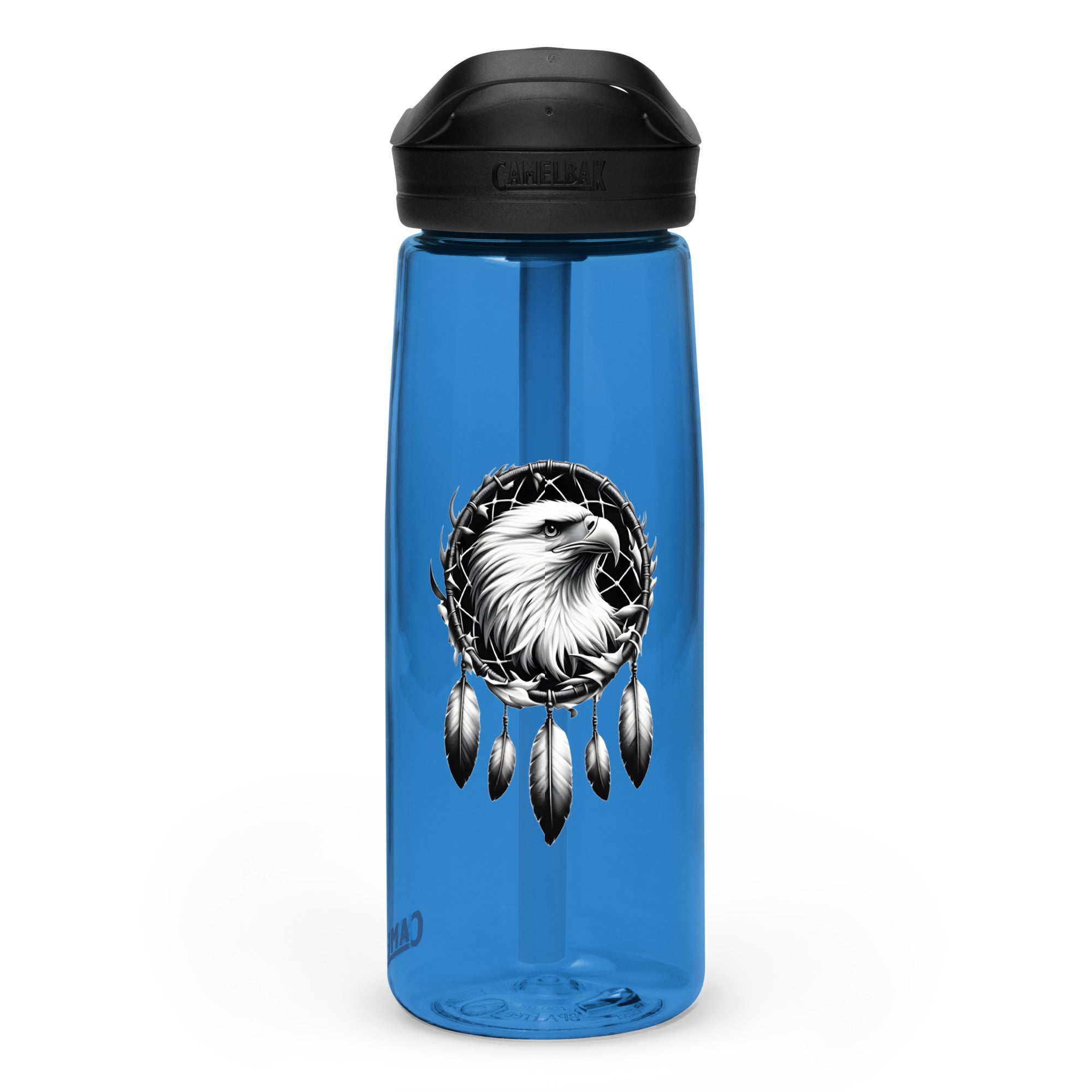 Dreamcatcher Eagle – Sports Water Bottle Realistic Native American Talisman Mythology Graphic Design