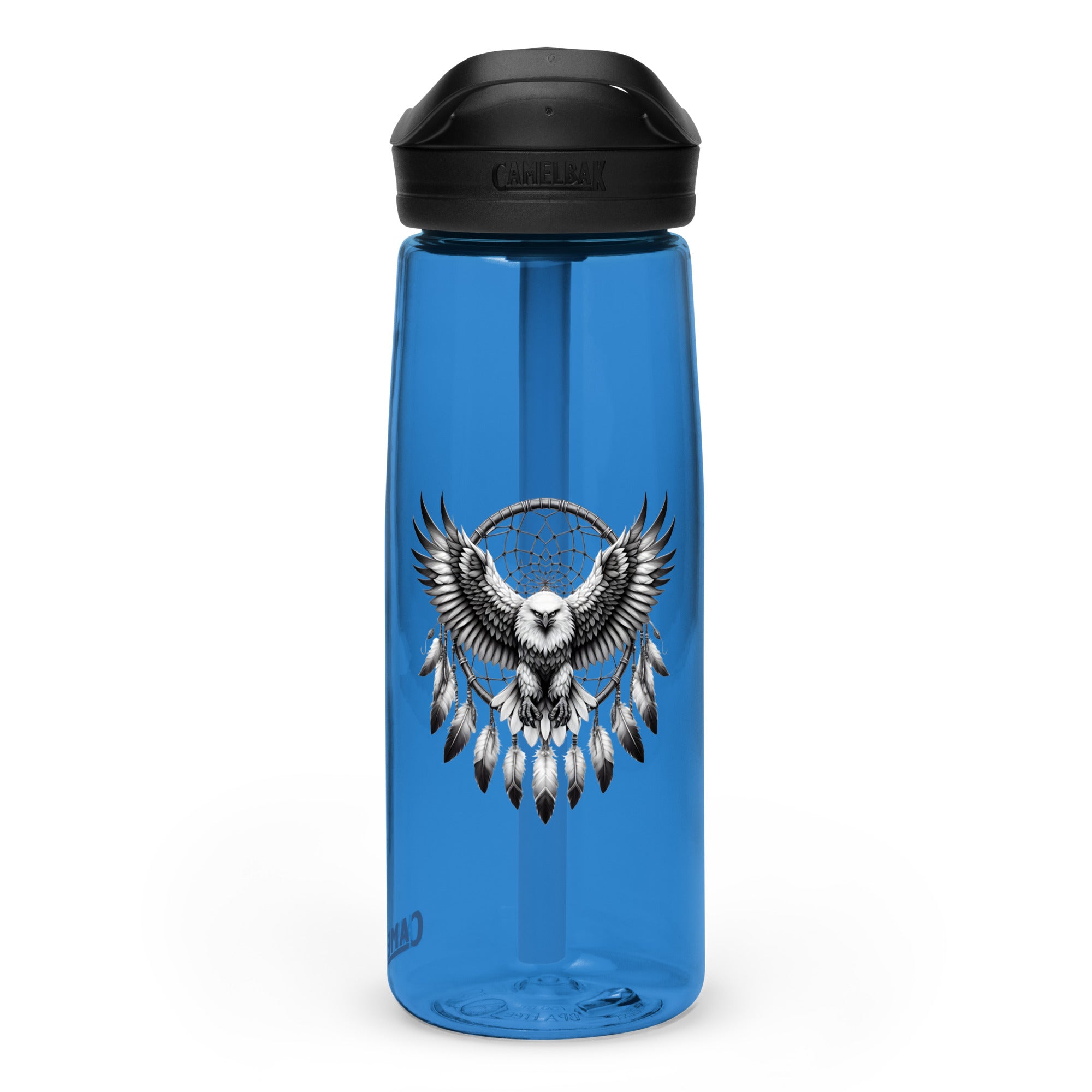 Dreamcatcher Eagle – Sports Water Bottle Realistic Native American Talisman Mythology Graphic Design