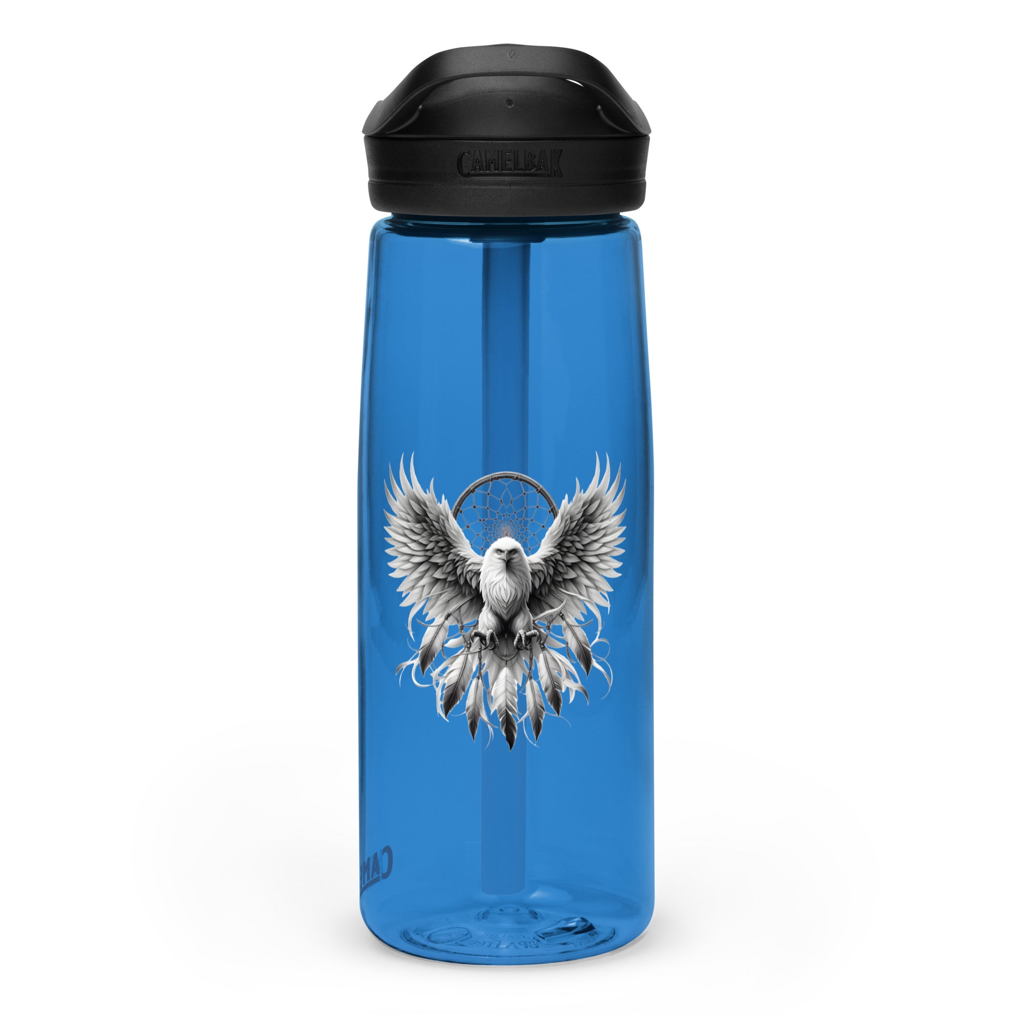 Dreamcatcher Eagle – Sports Water Bottle Realistic Native American Talisman Mythology Graphic Design