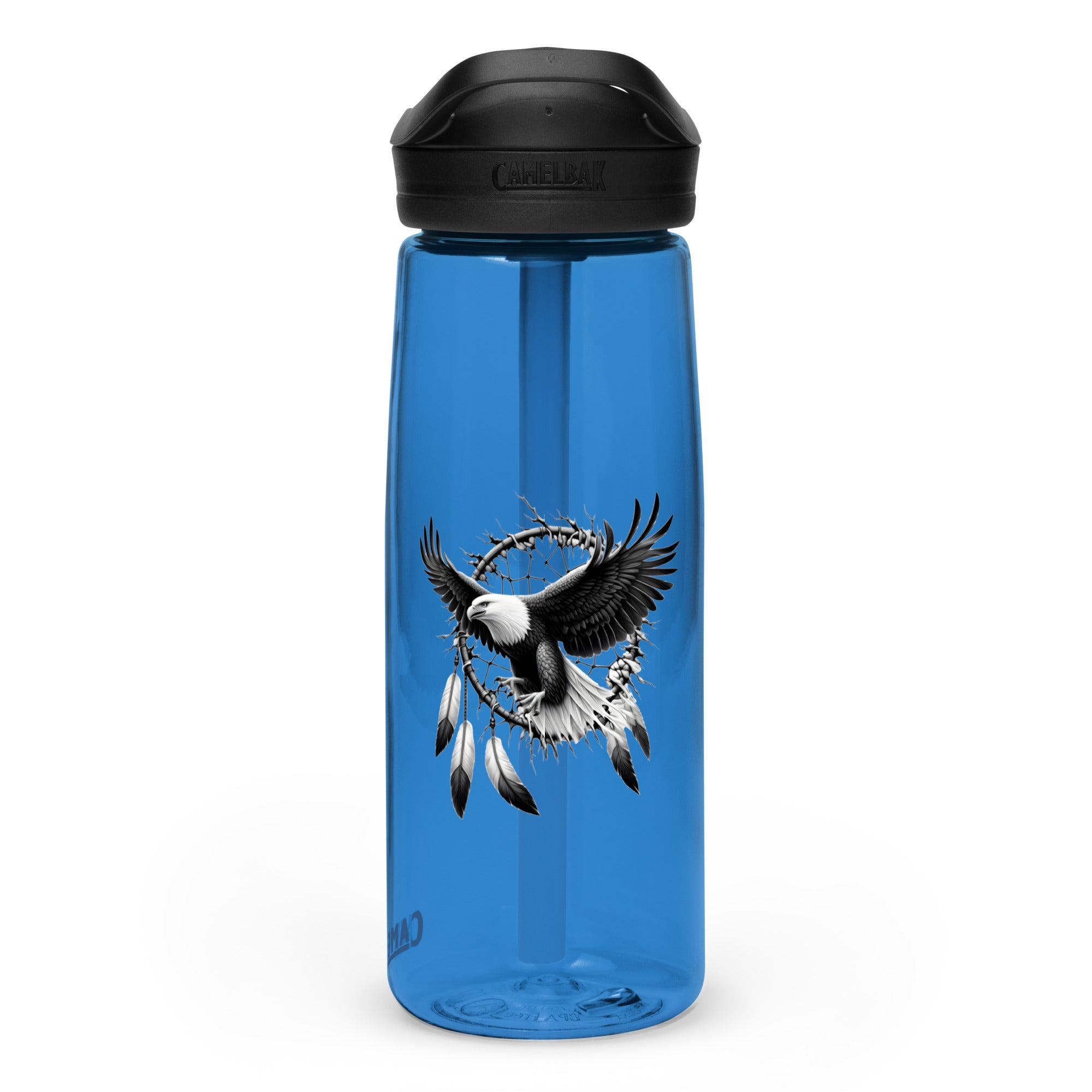 Dreamcatcher Eagle – Sports Water Bottle Realistic Native American Talisman Mythology Graphic Design