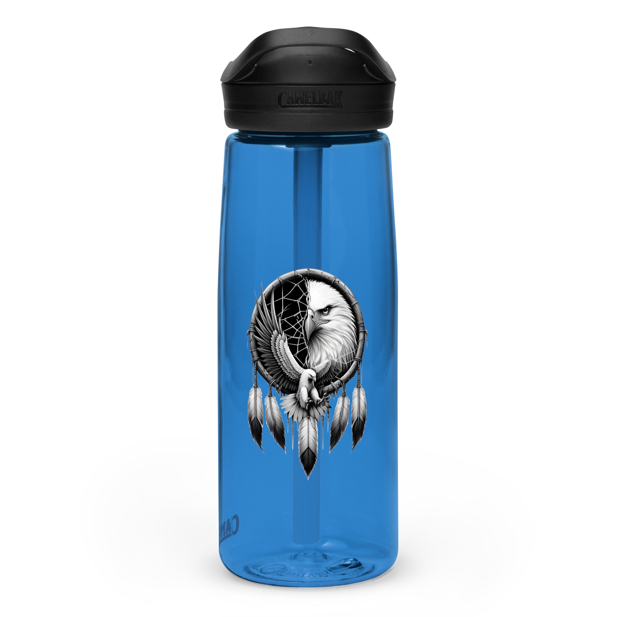 Dreamcatcher Eagle – Sports Water Bottle Realistic Native American Talisman Mythology Graphic Design