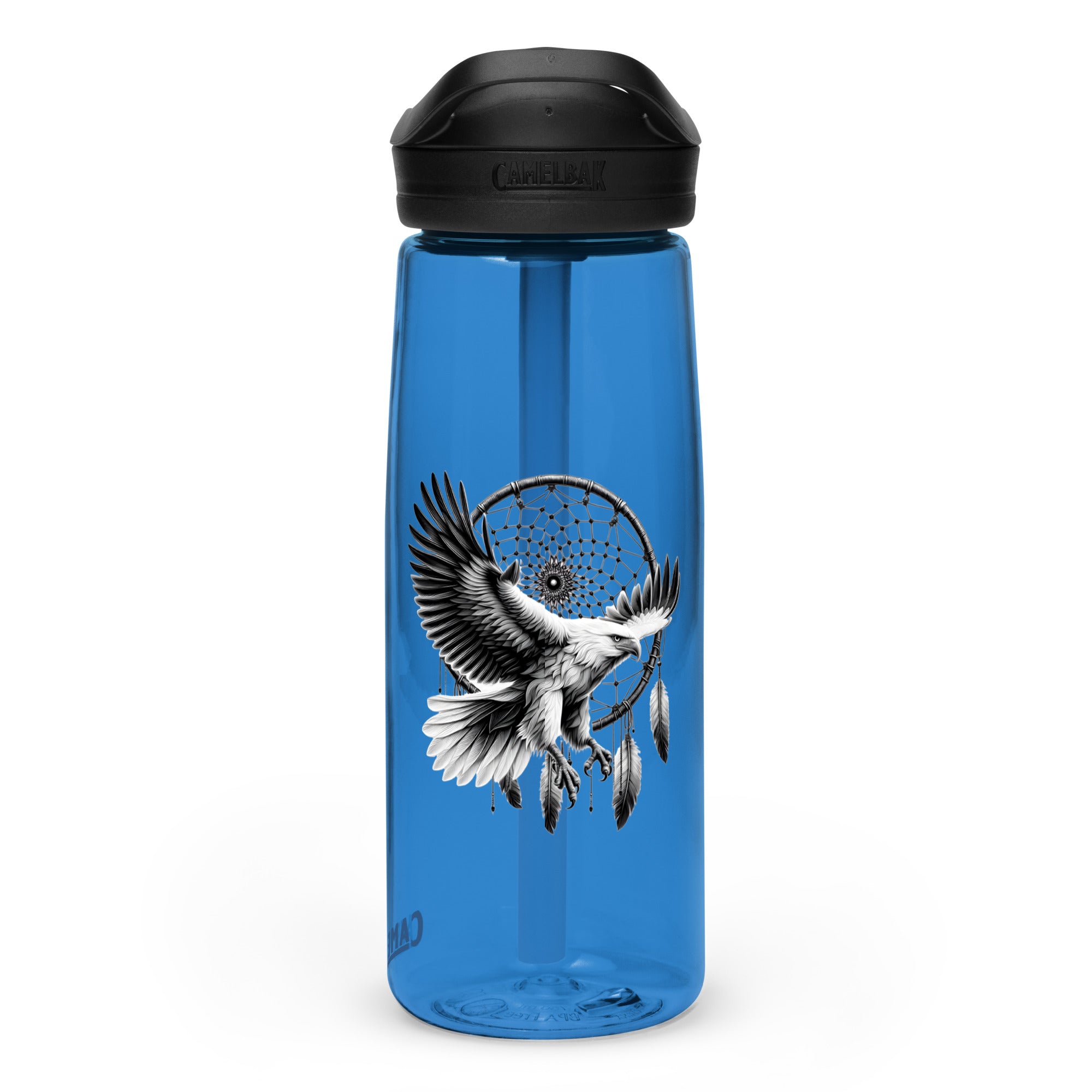 Dreamcatcher Eagle – Sports Water Bottle Realistic Native American Talisman Mythology Graphic Design