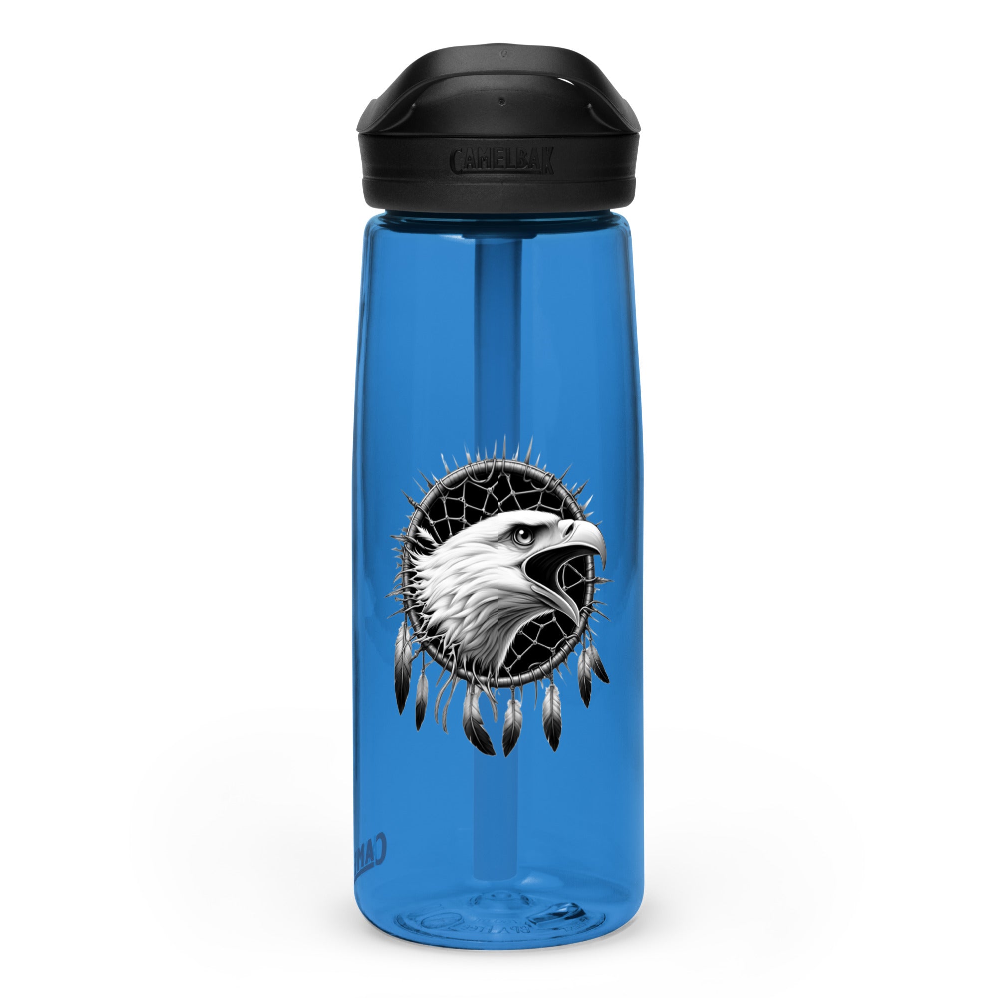 Dreamcatcher Eagle – Sports Water Bottle Realistic Native American Talisman Mythology Graphic Design