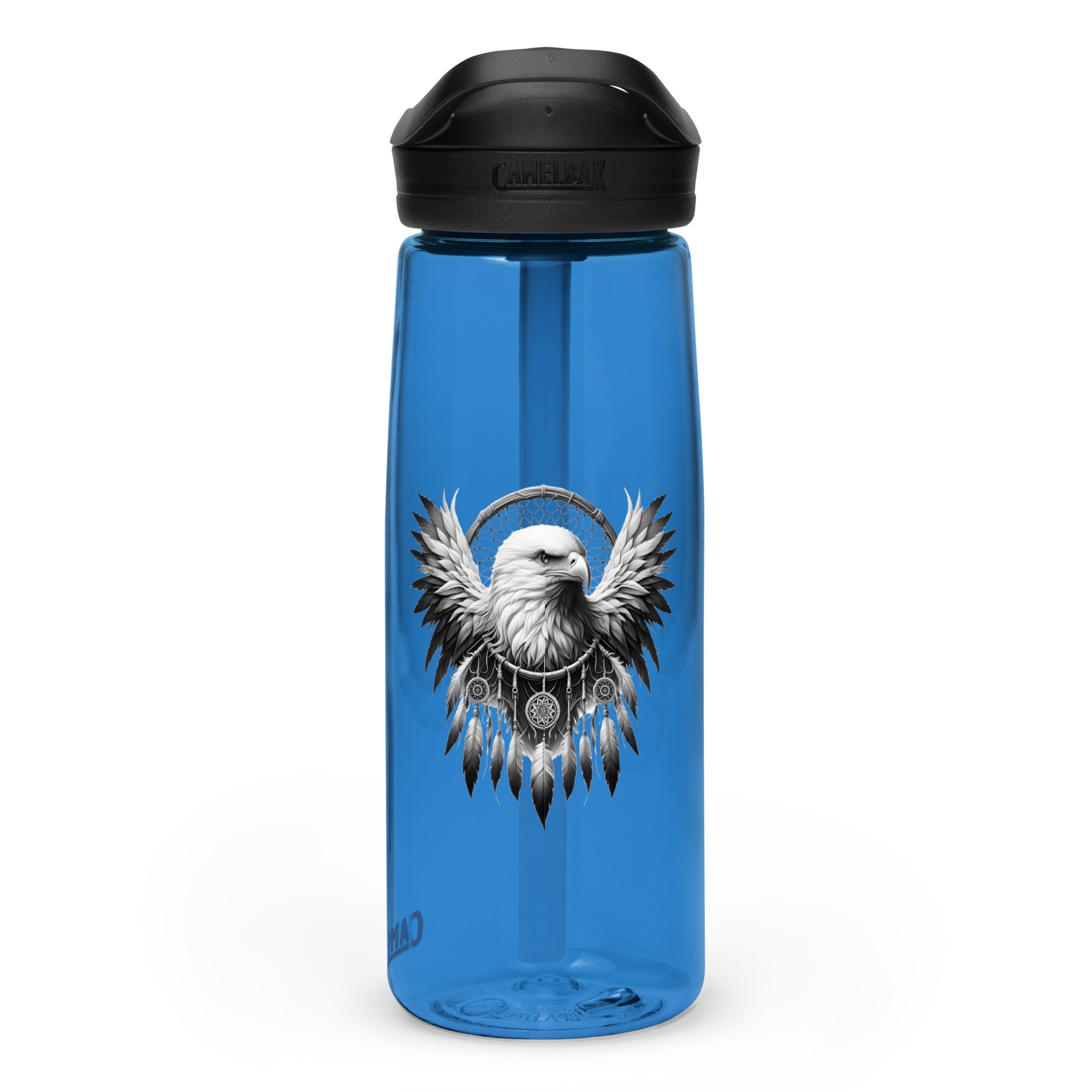 Dreamcatcher Eagle – Sports Water Bottle Realistic Native American Talisman Mythology Graphic Design