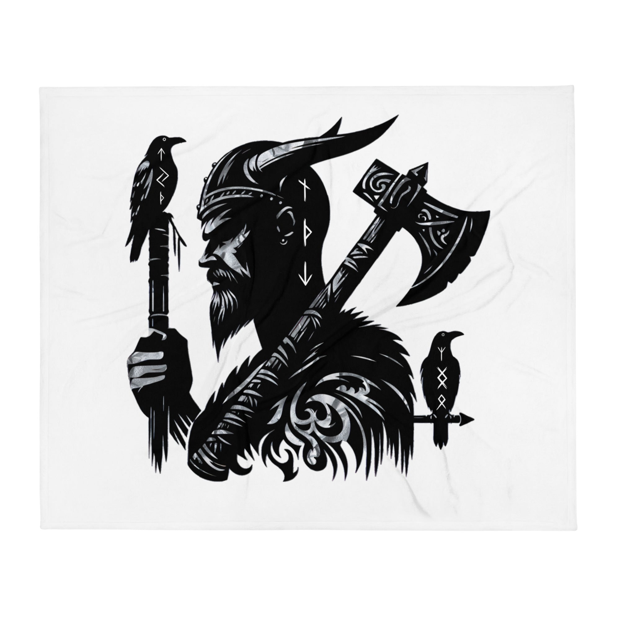 Viking Odin - Throw Blanket Norse Talisman Valhalla Design