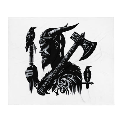 Viking Odin - Throw Blanket Norse Talisman Valhalla Design