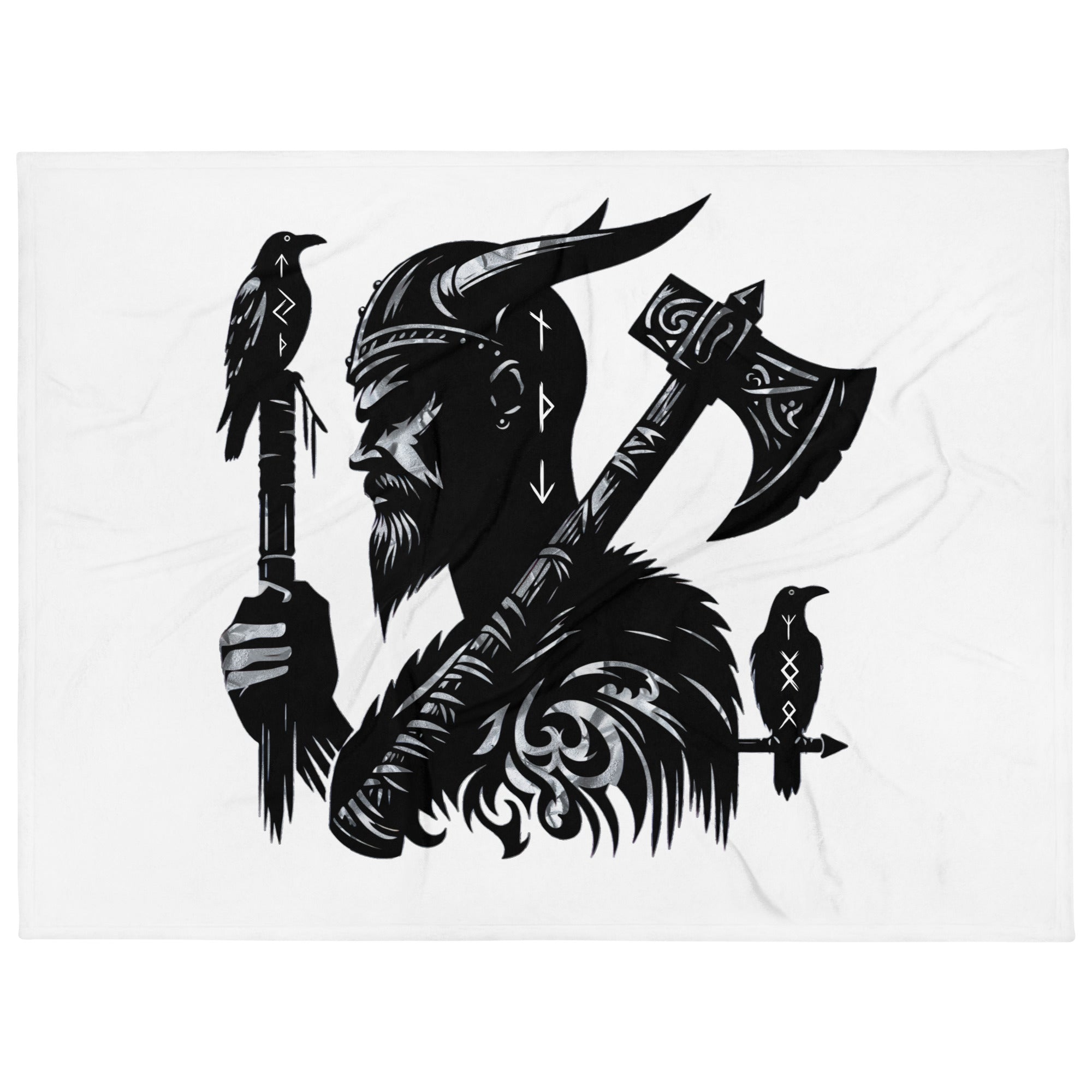 Viking Odin - Throw Blanket Norse Talisman Valhalla Design