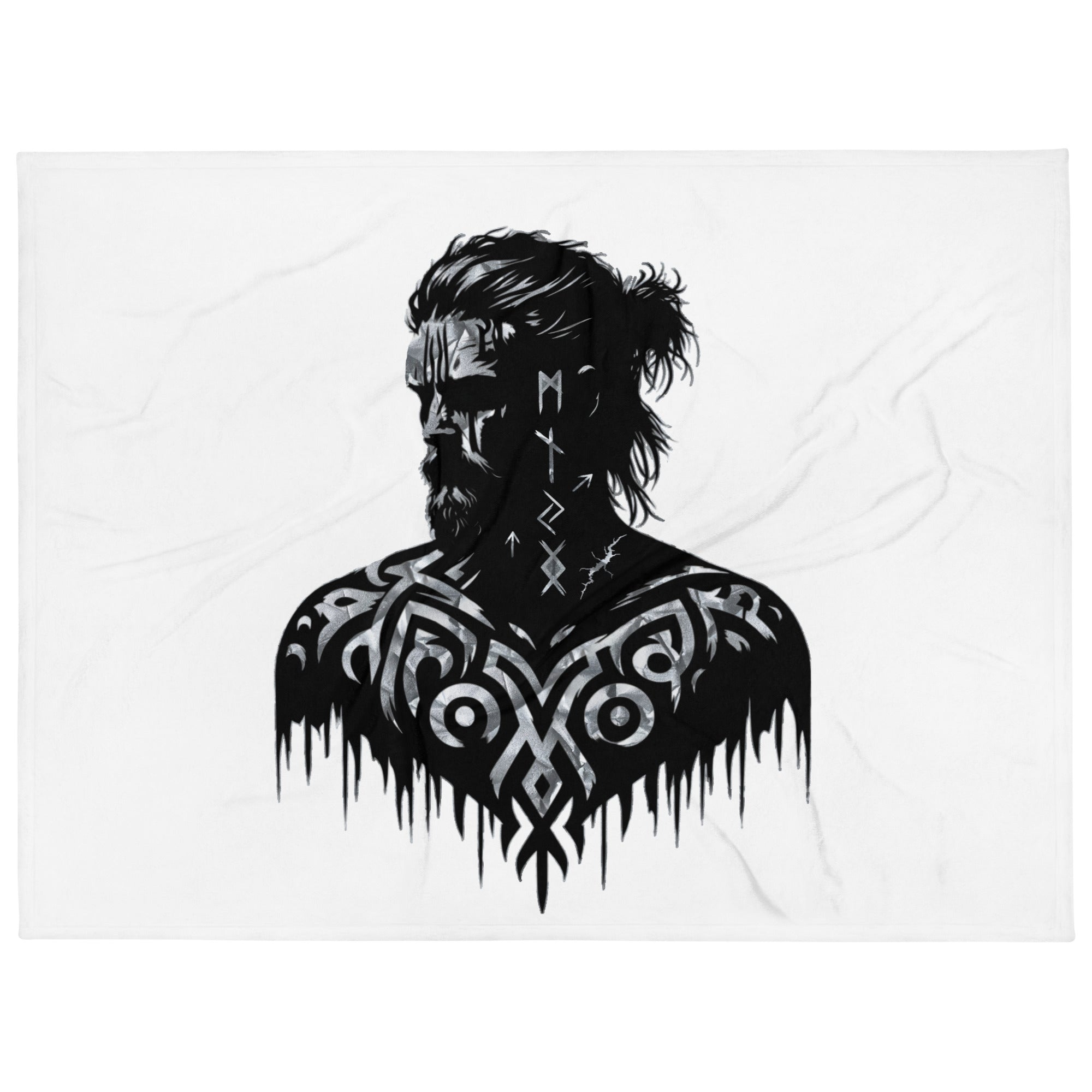 Viking Reflection - Throw Blanket Norse Talisman Valhalla Design