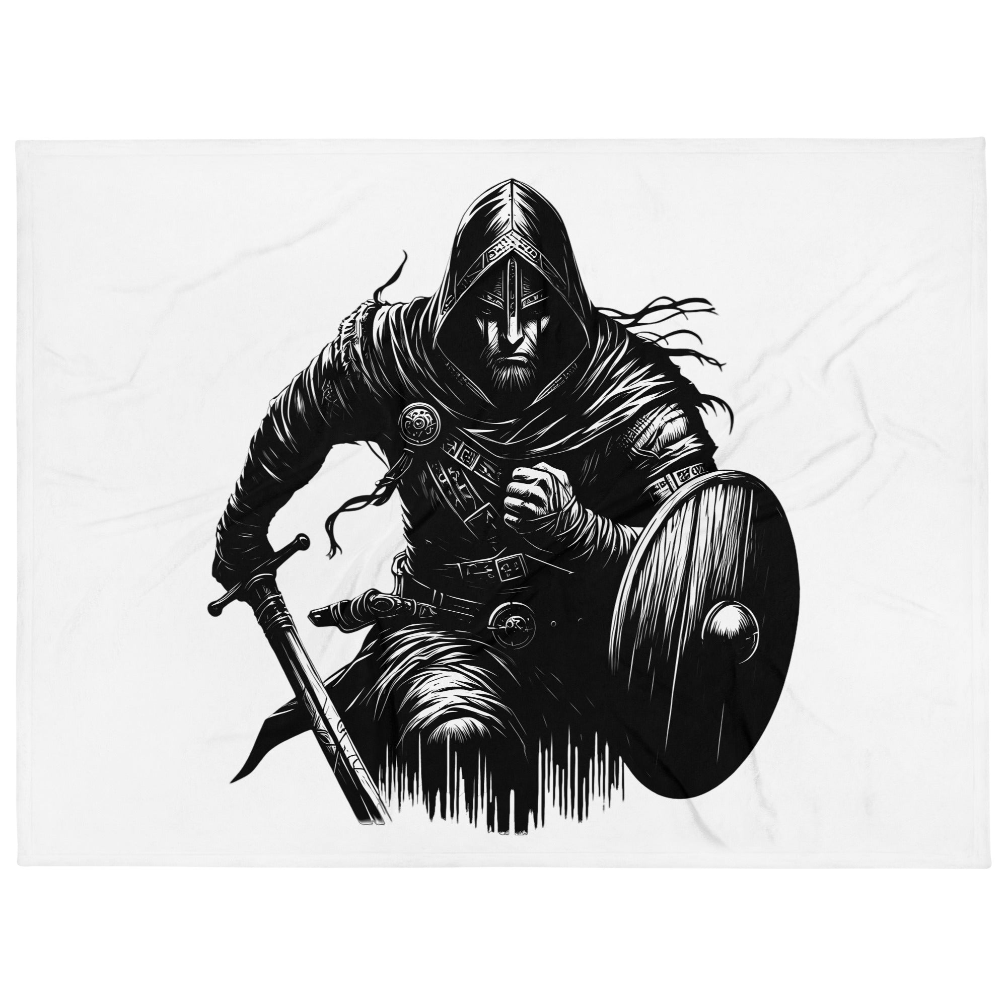 Viking Soldier - Throw Blanket Norse Talisman Valhalla Design