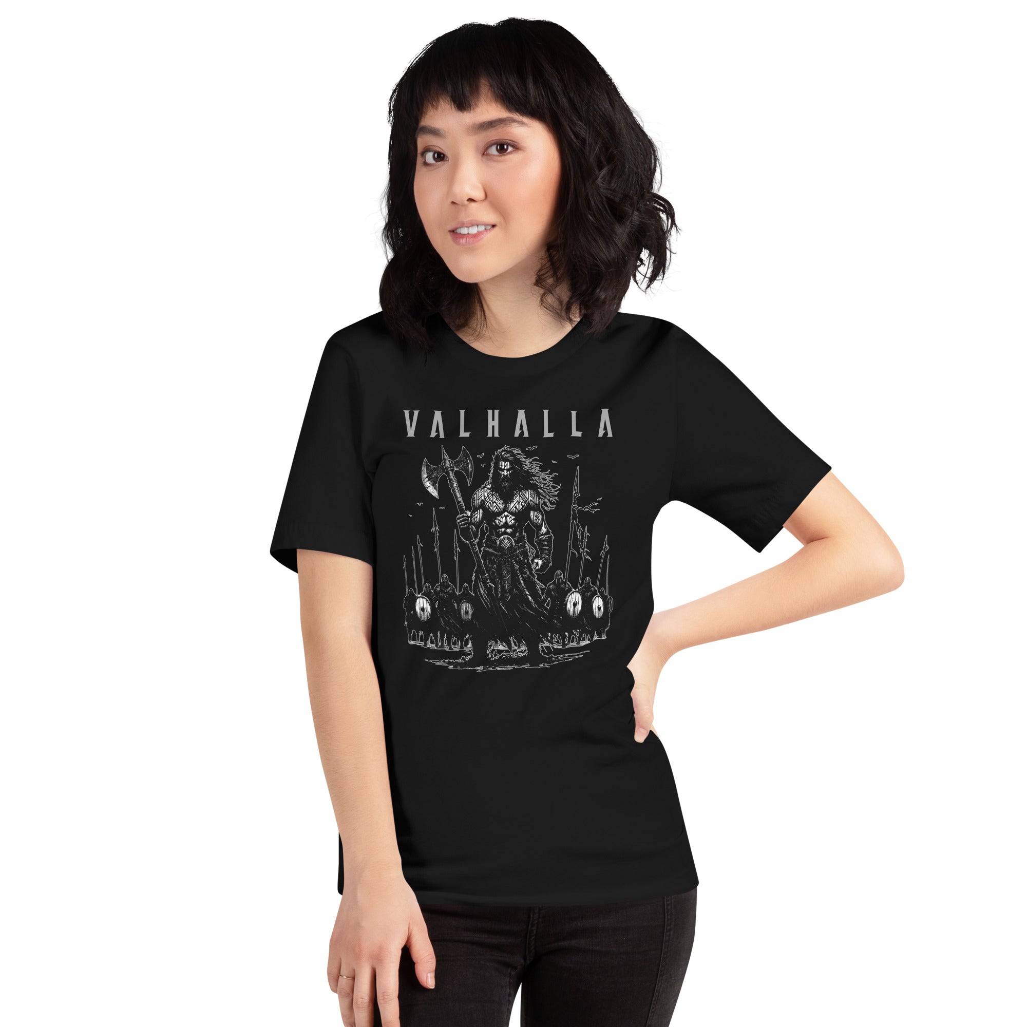 Viking - Valhalla Army - Apparel Black White Norse Short-Sleeve Unisex T-Shirt