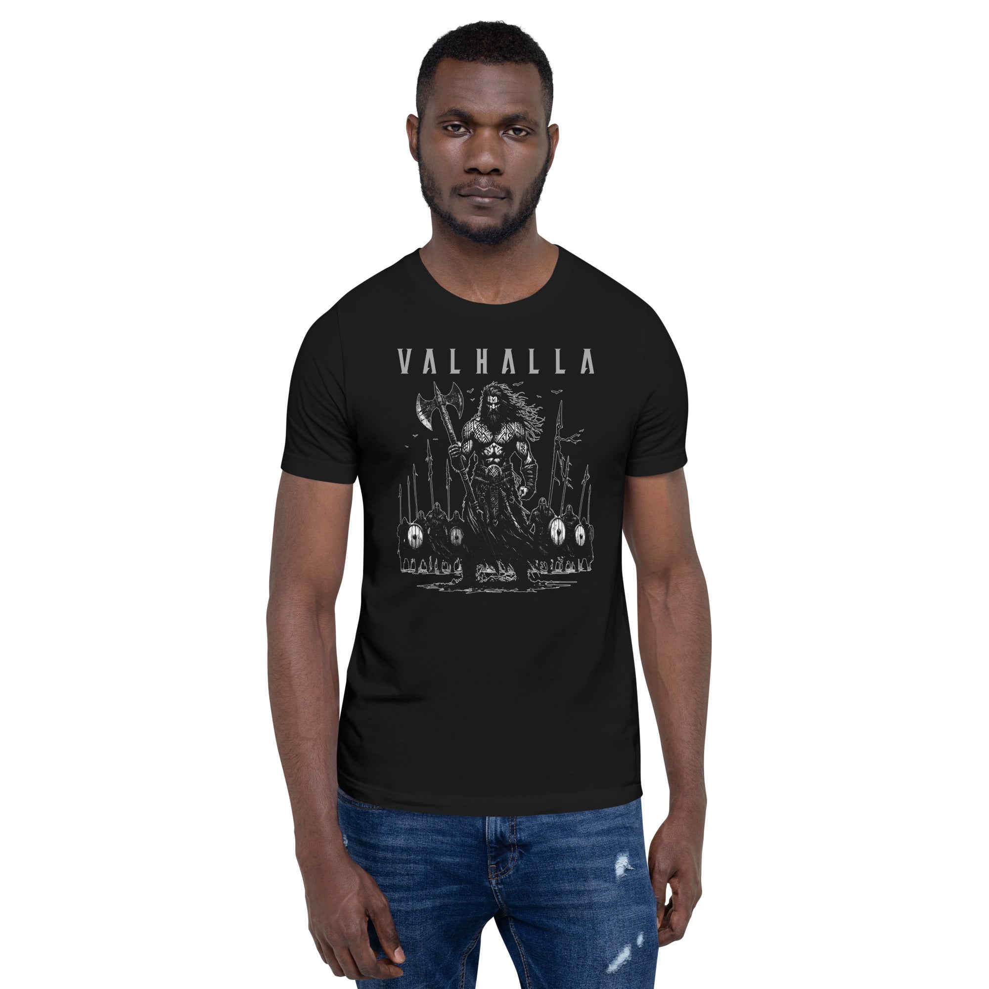 Viking - Valhalla Army - Apparel Black White Norse Short-Sleeve Unisex T-Shirt