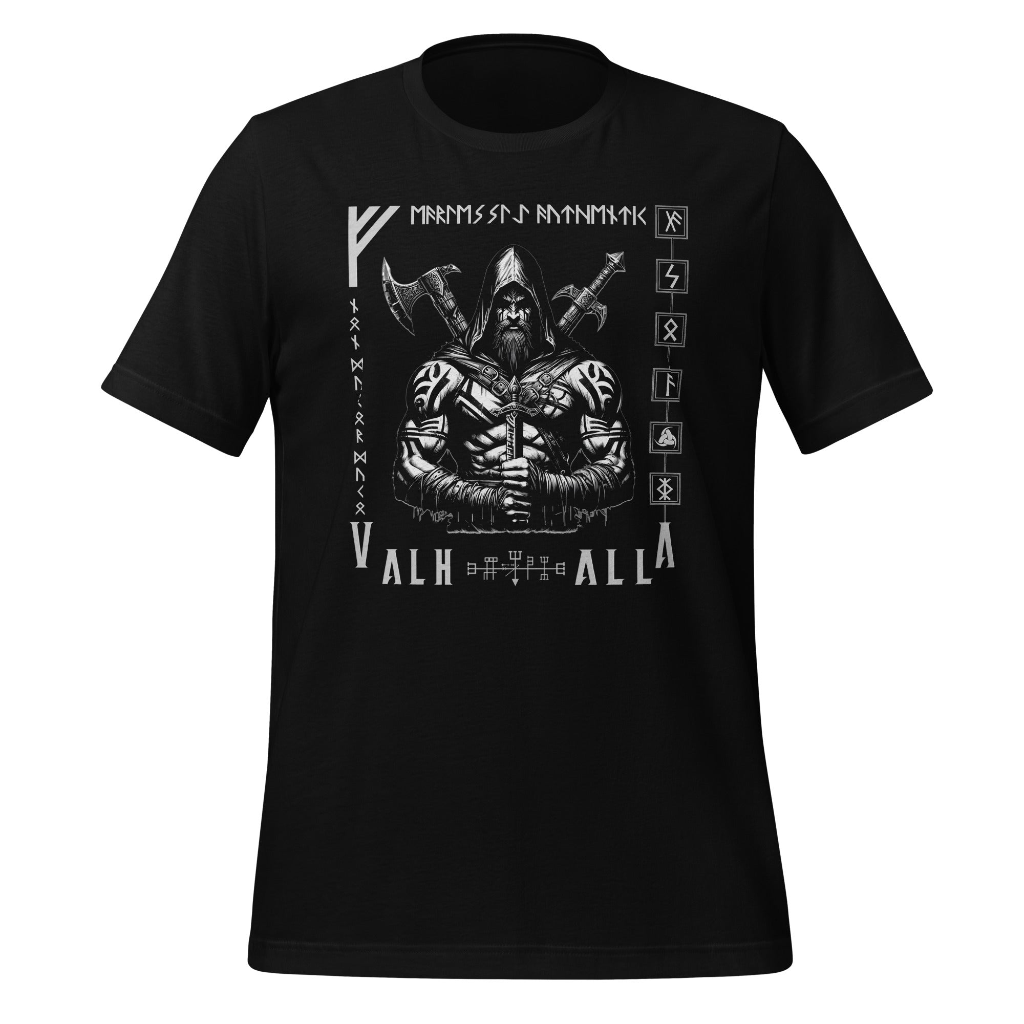 Viking Leader - Valhalla Norse Apparel Black White Short-Sleeve Unisex T-Shirt