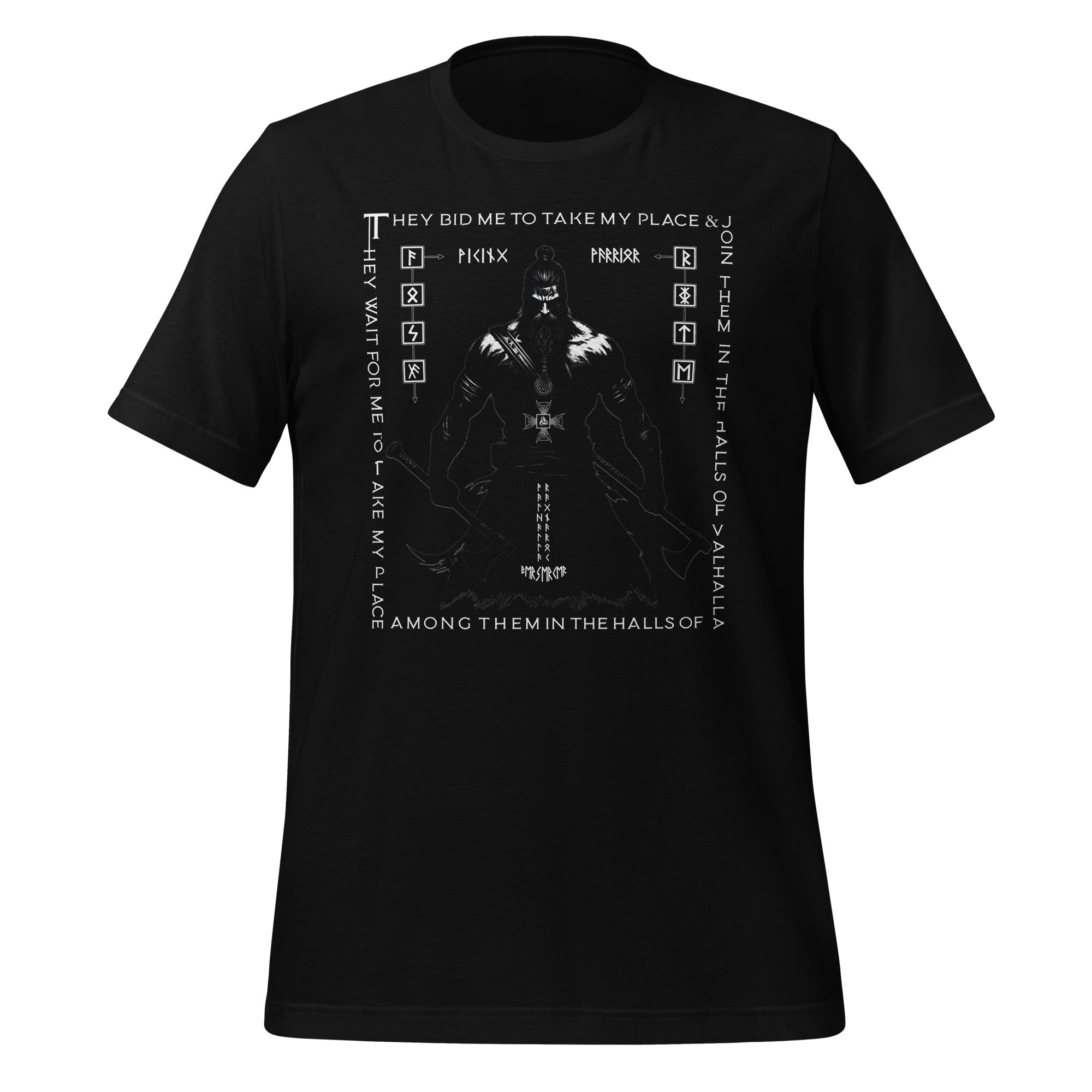 Viking - Valhalla Norse Apparel Black White Short-Sleeve Unisex T-Shirt