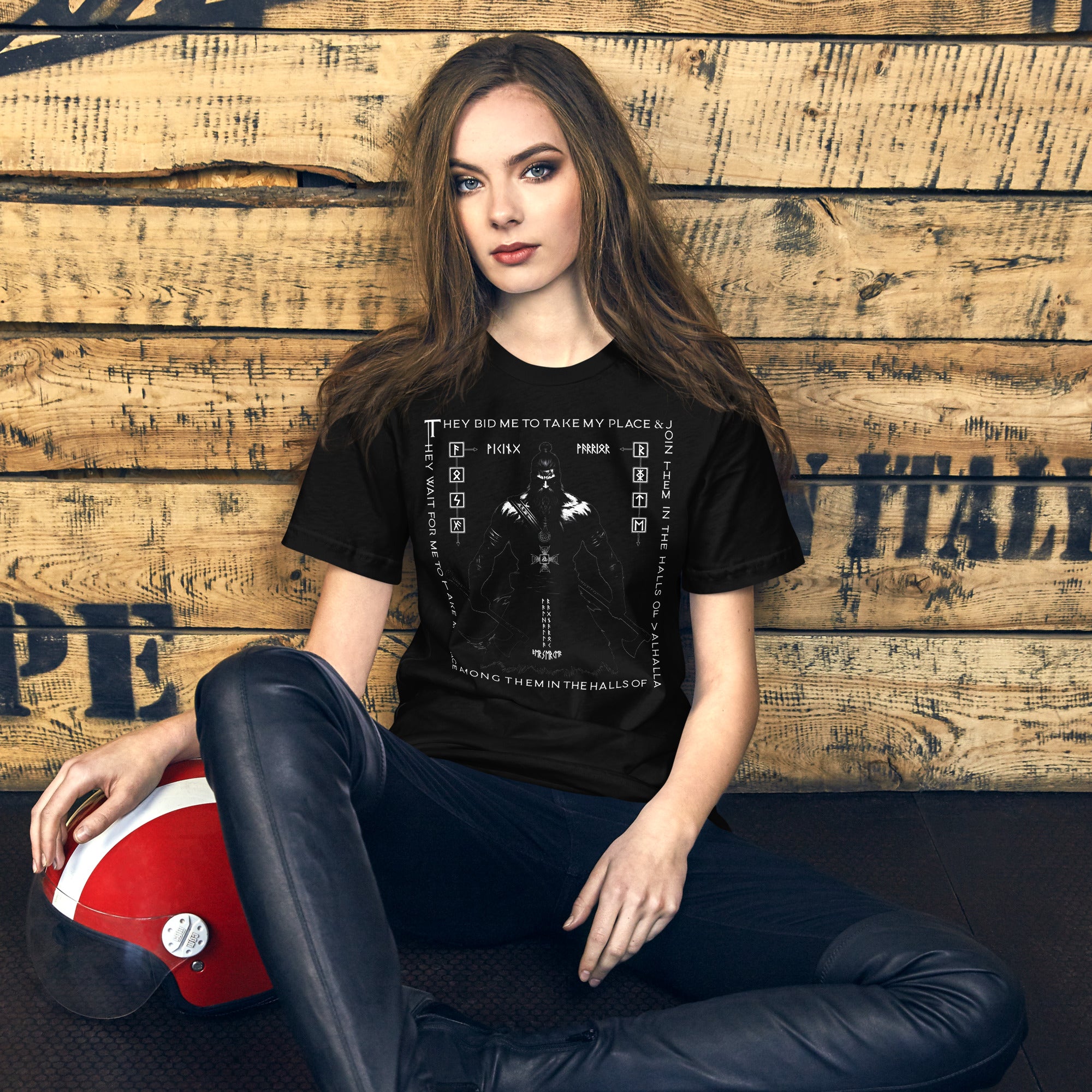 Viking - Valhalla Norse Apparel Black White Short-Sleeve Unisex T-Shirt