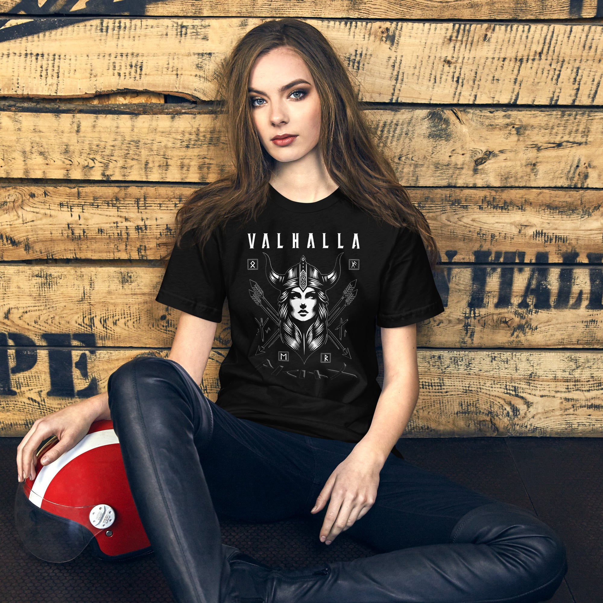 Viking Glory - Valhalla Norse Apparel Black White Short-Sleeve Unisex T-Shirt