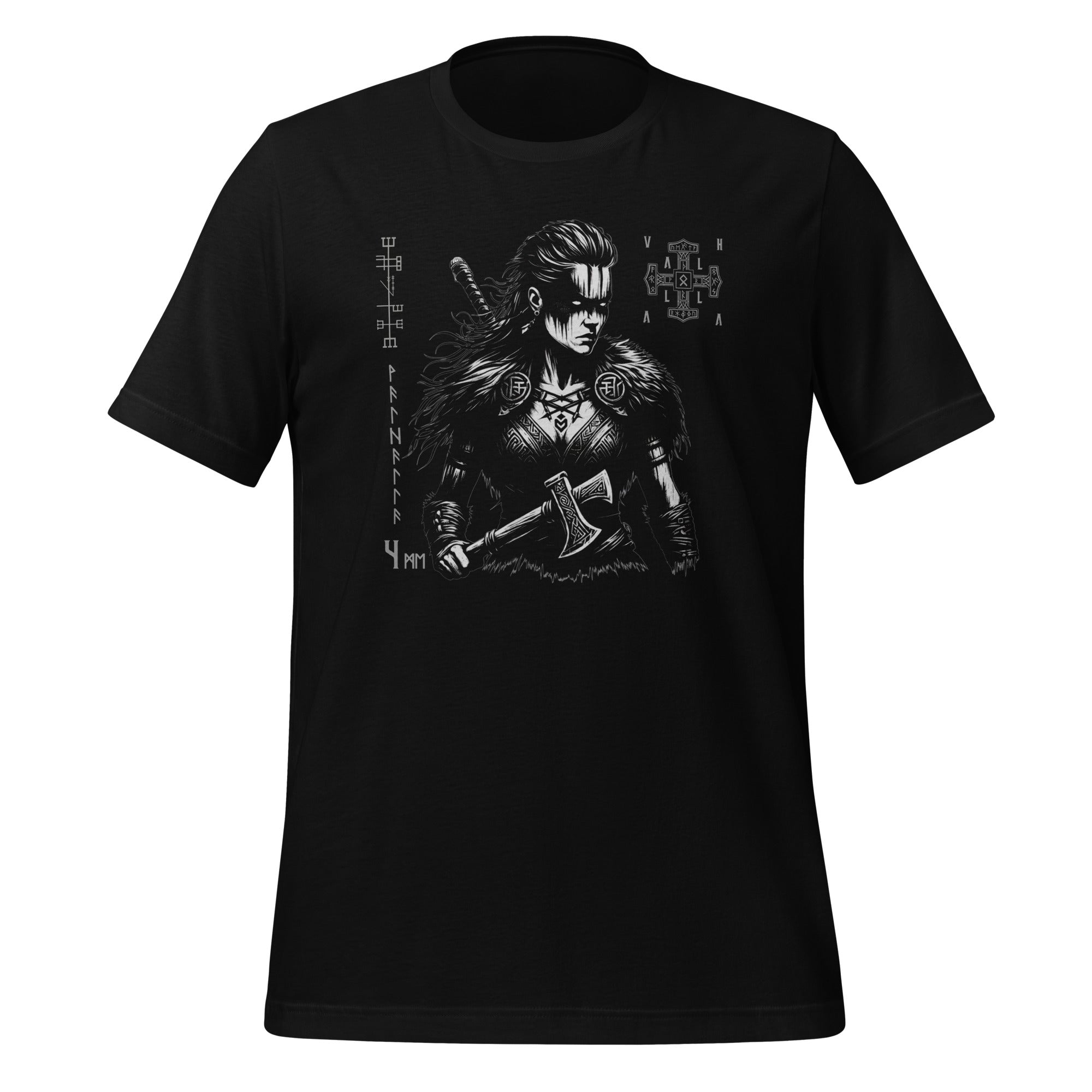 Viking Wrath - Valhalla Norse Apparel Black White Design Short-Sleeve Unisex T-Shirt