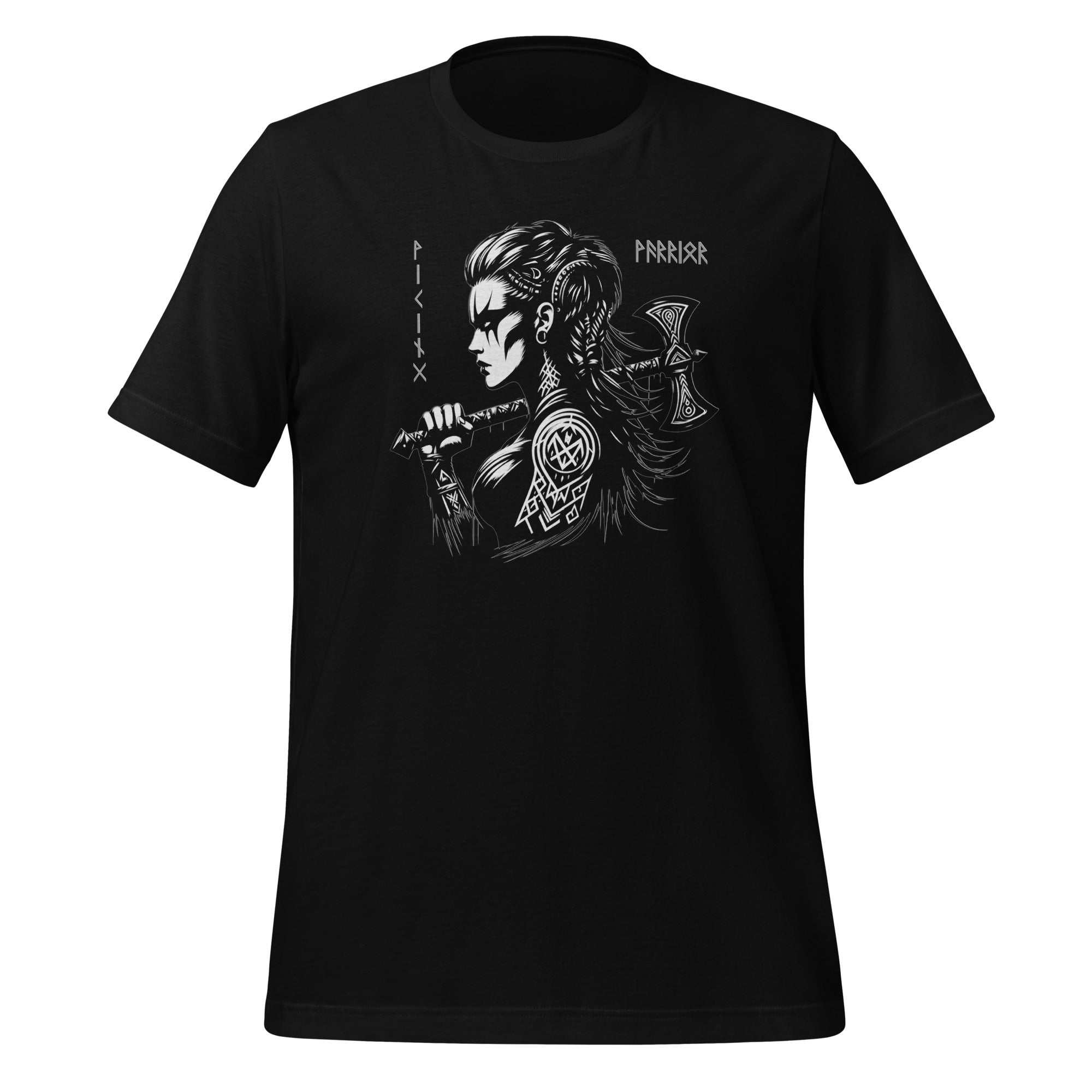 Viking Defender - Valhalla Norse Apparel Black White Design Short-Sleeve Unisex T-Shirt