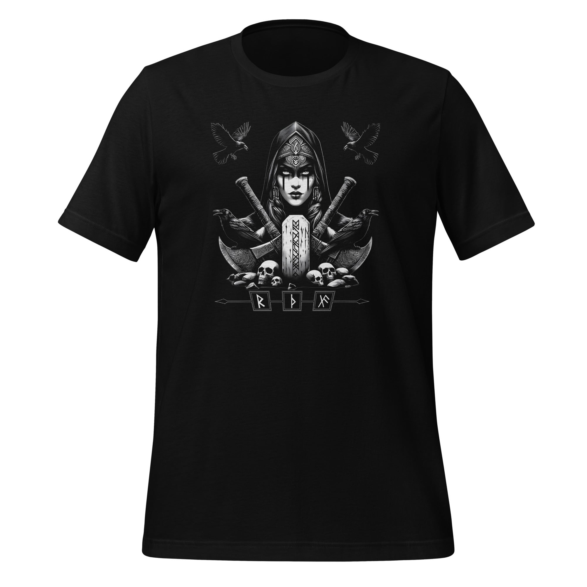 Viking Soulseeker - Valhalla Norse Apparel Black White Design Short-Sleeve Unisex T-Shirt