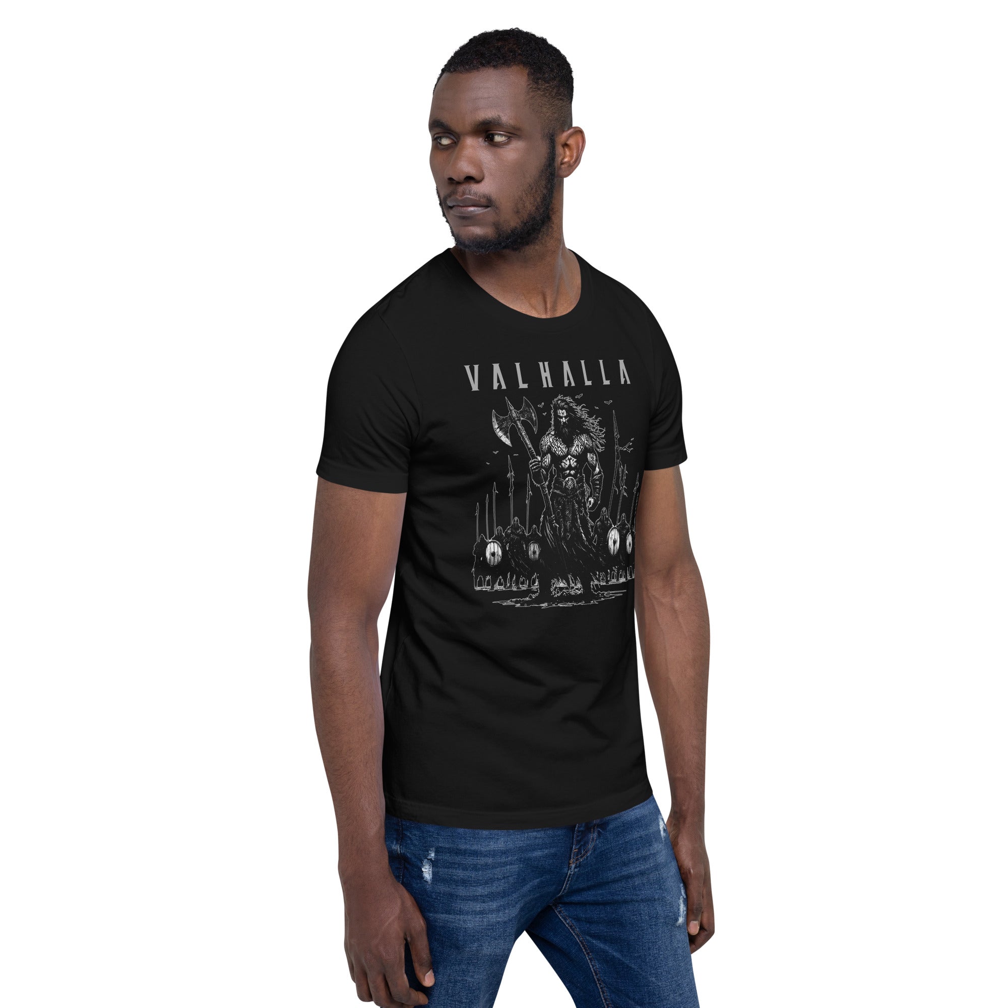 Viking - Valhalla Army - Apparel Black White Norse Short-Sleeve Unisex T-Shirt