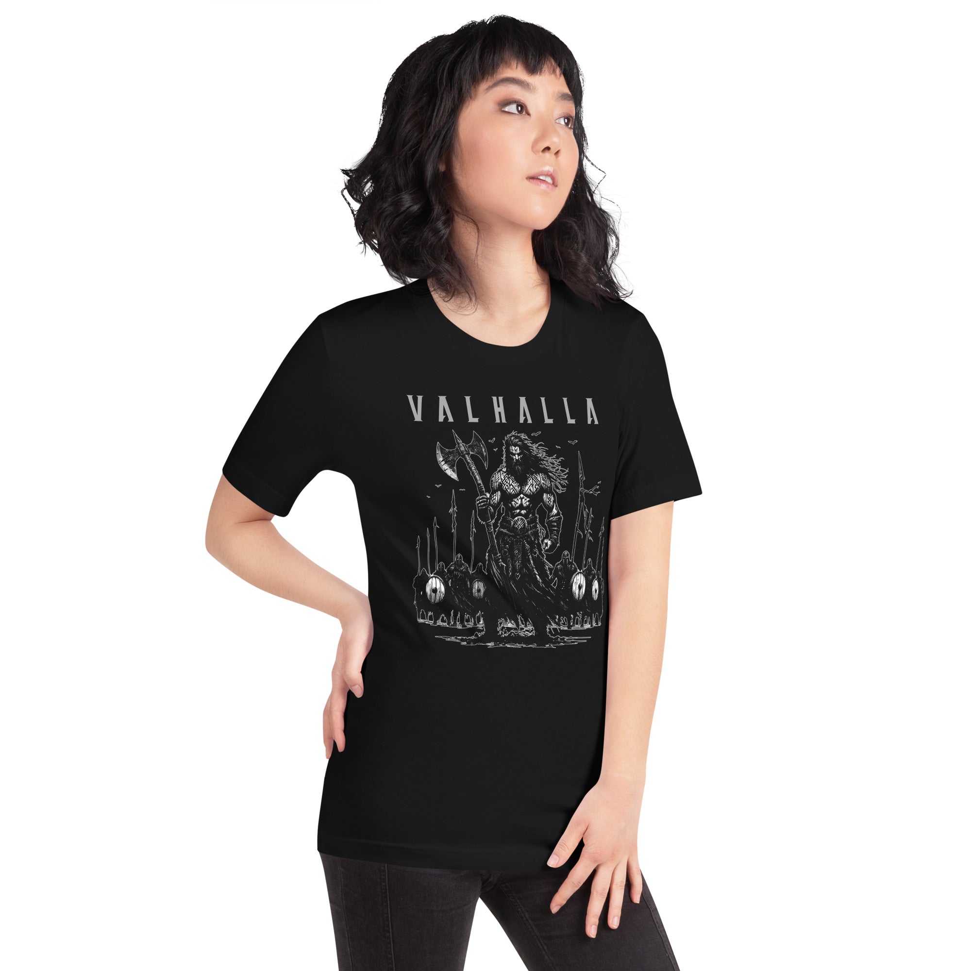 Viking - Valhalla Army - Apparel Black White Norse Short-Sleeve Unisex T-Shirt