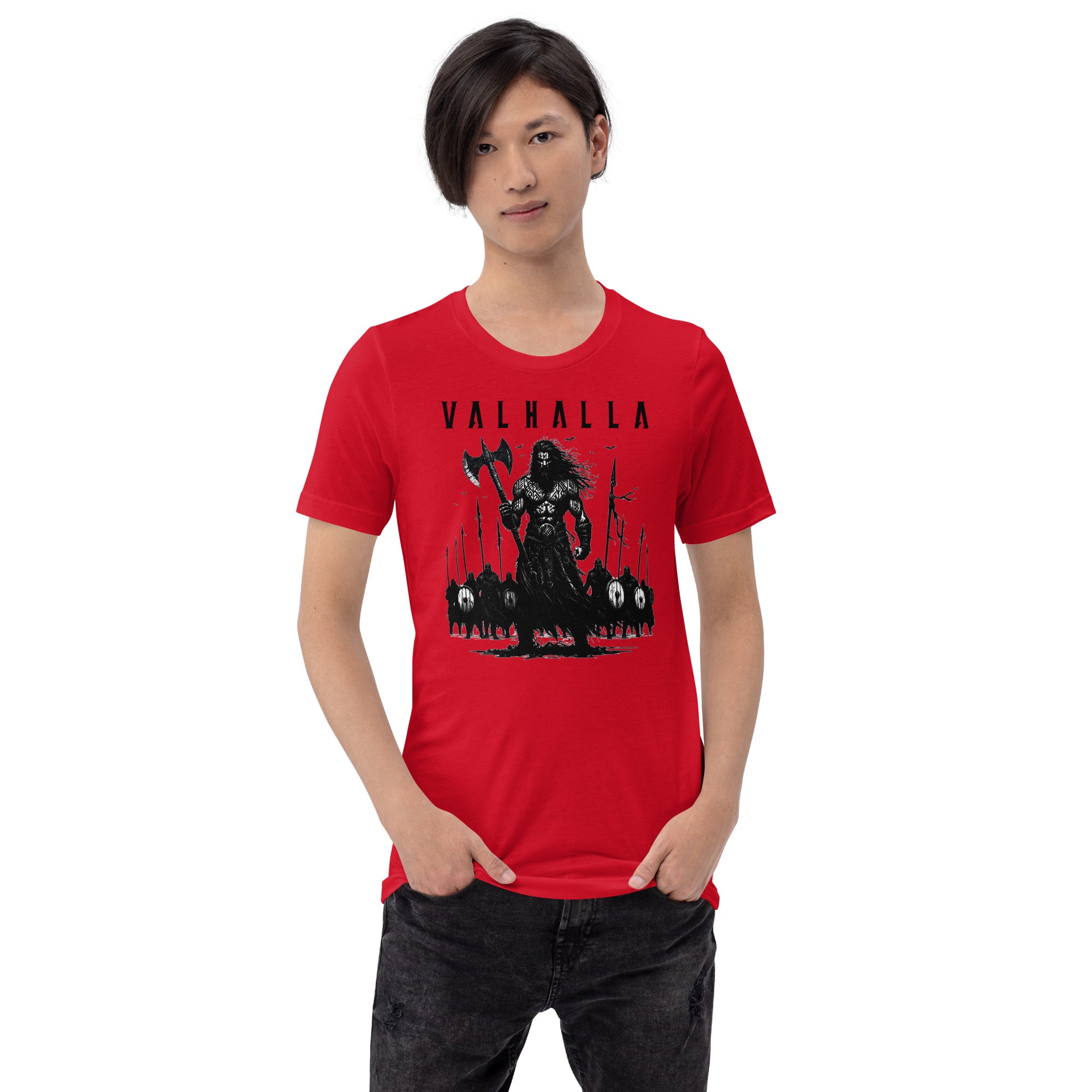 Viking - Valhalla Army - Apparel Black White Norse Short-Sleeve Unisex T-Shirt