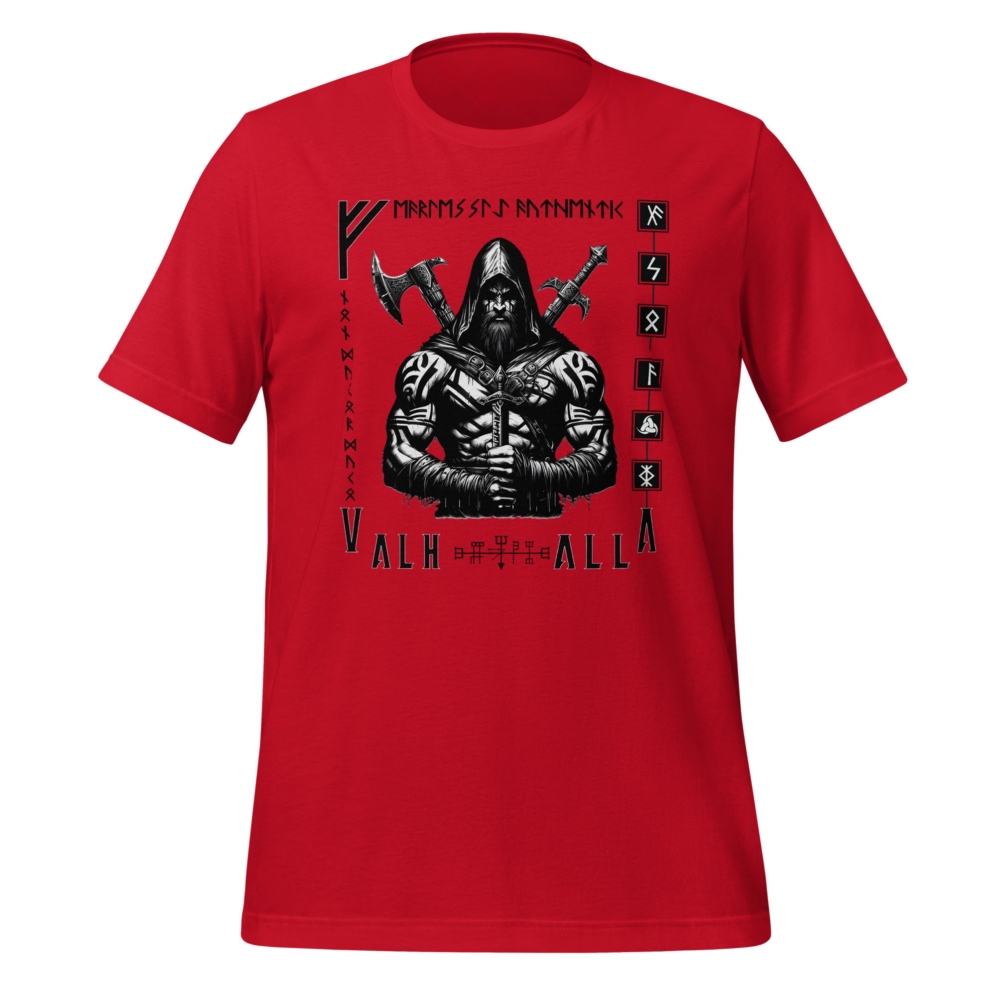 Viking Leader - Valhalla Norse Apparel Black White Short-Sleeve Unisex T-Shirt