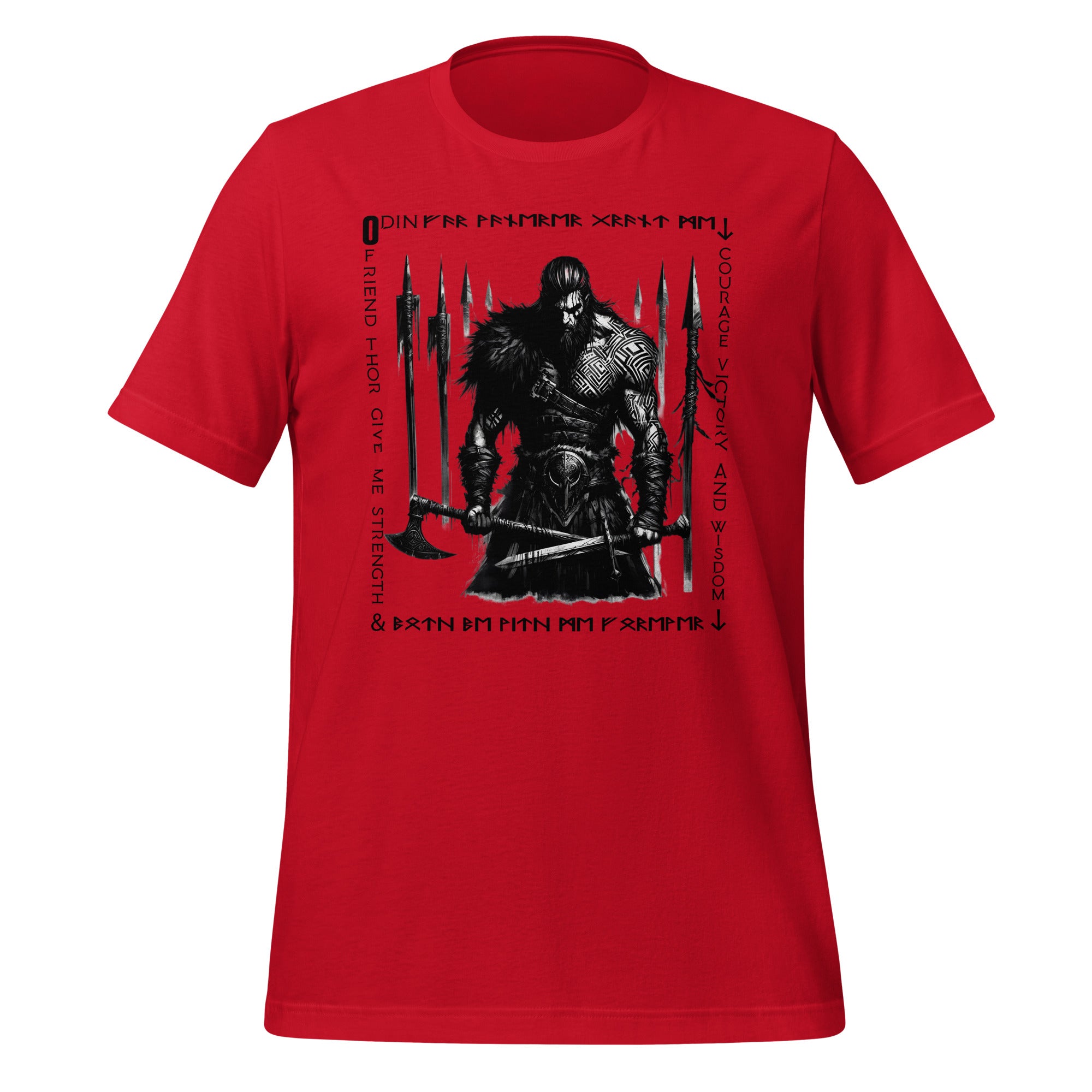 Viking Wanderer - Valhalla Apparel Black White Short-Sleeve Unisex T-Shirt