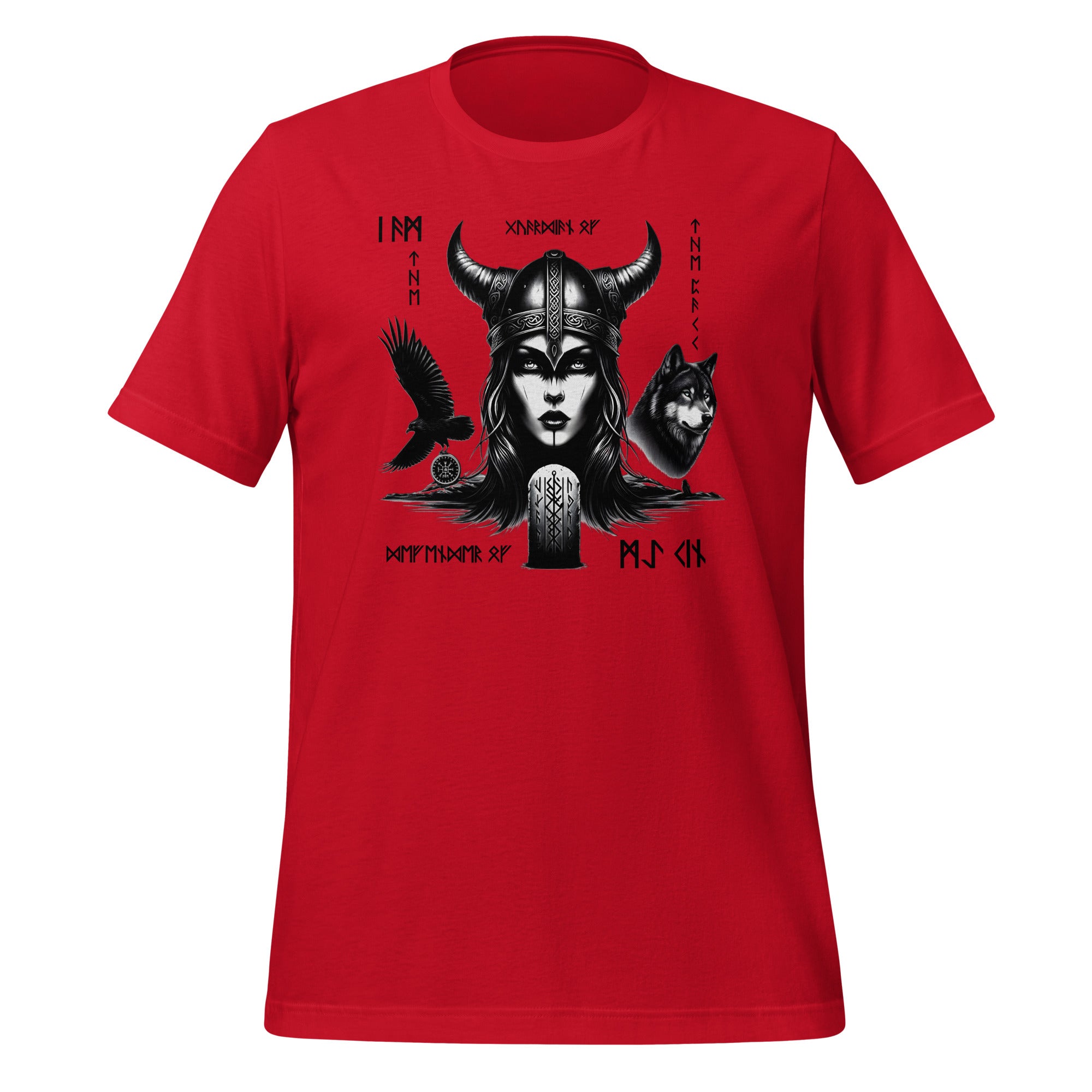 Viking Guardian - Valhalla Norse Apparel Black White Design Short-Sleeve Unisex T-Shirt