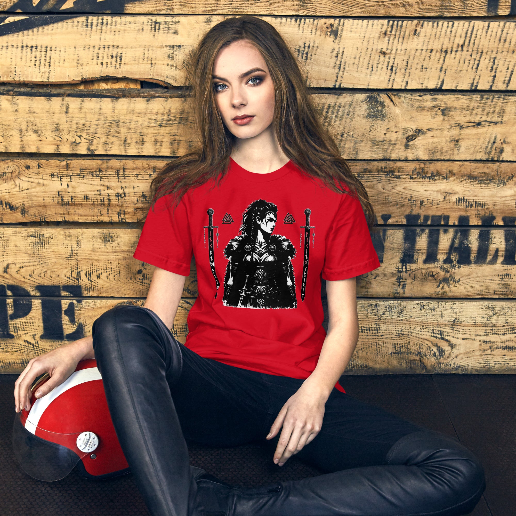 Viking Spirit - Valhalla Norse Apparel Black White Design Short-Sleeve Unisex T-Shirt