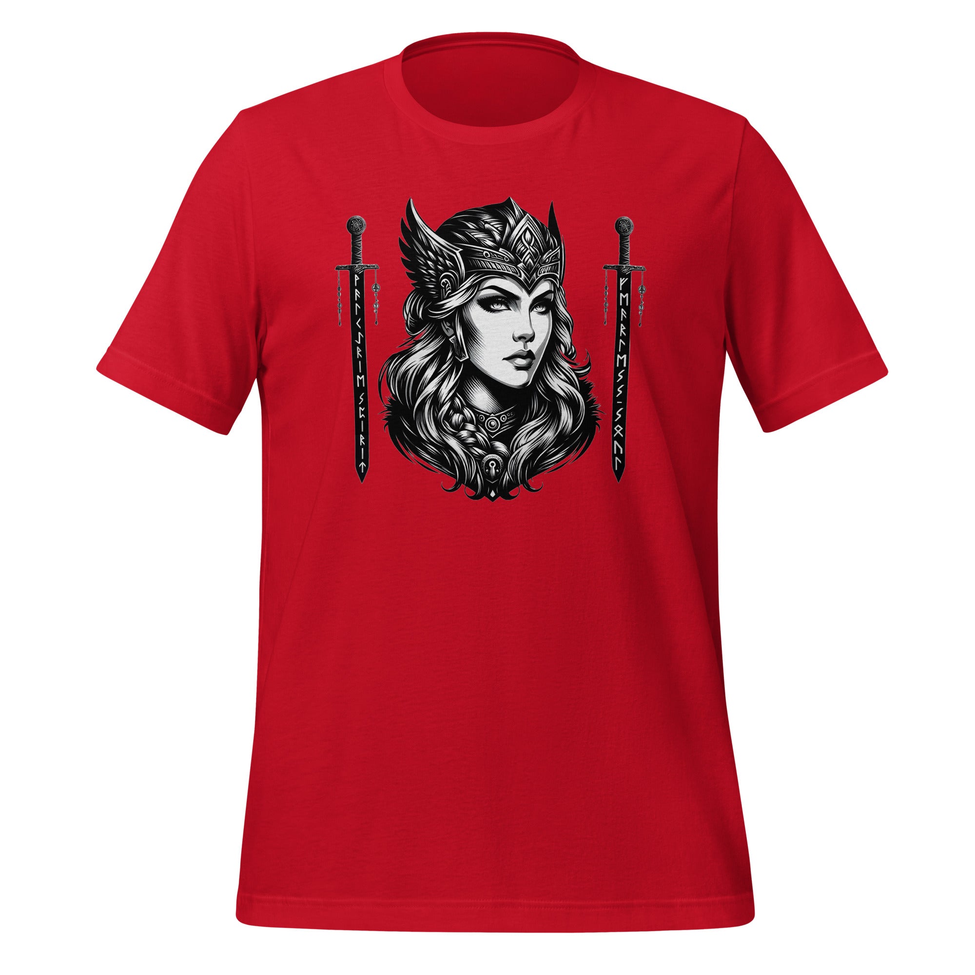 Viking Fearless - Valhalla Norse Apparel Black White Design Short-Sleeve Unisex T-Shirt